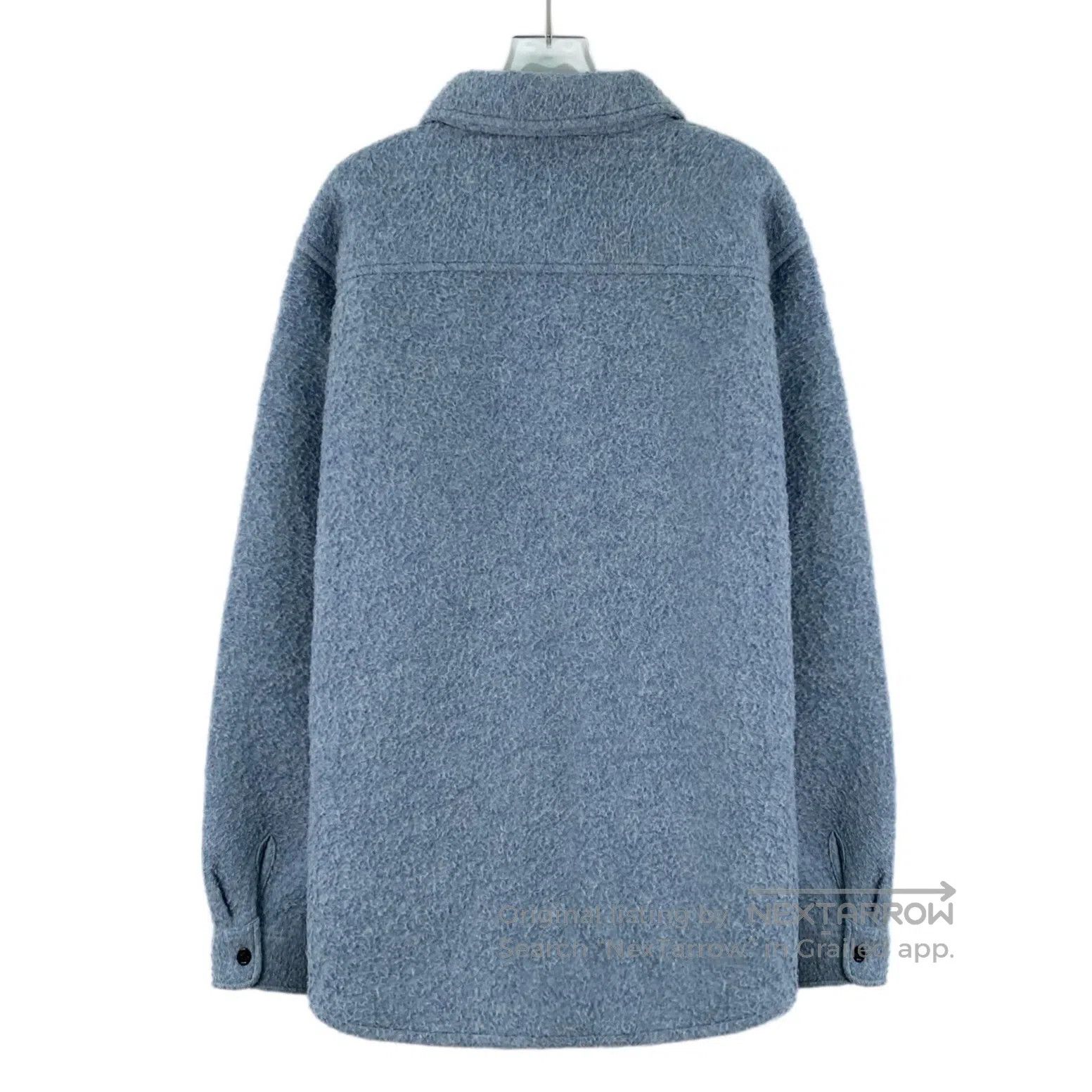 Stussy Stussy Sky Blue Collar Single Breasted Long Sleeve Knit Sh Size US M / EU 48-50 / 2 - 2 Thumbnail