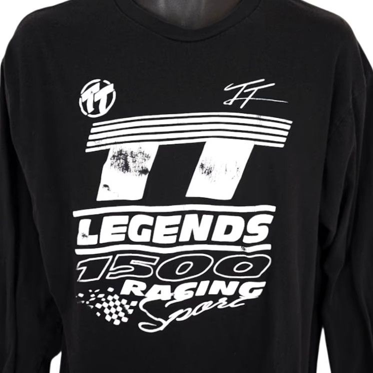 Vintage TT Legends 1500 Racing T Shirt Mens XL Black Tourist Trophy Motorcycle Race Size US XL / EU 56 / 4 - 2 Thumbnail