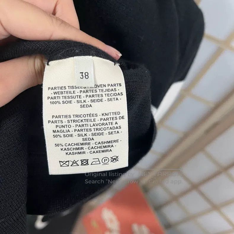 Hermes Hermes Black and white color block knit cardigan, cashmere Size XS / US 0-2 / IT 36-38 - 3 Thumbnail