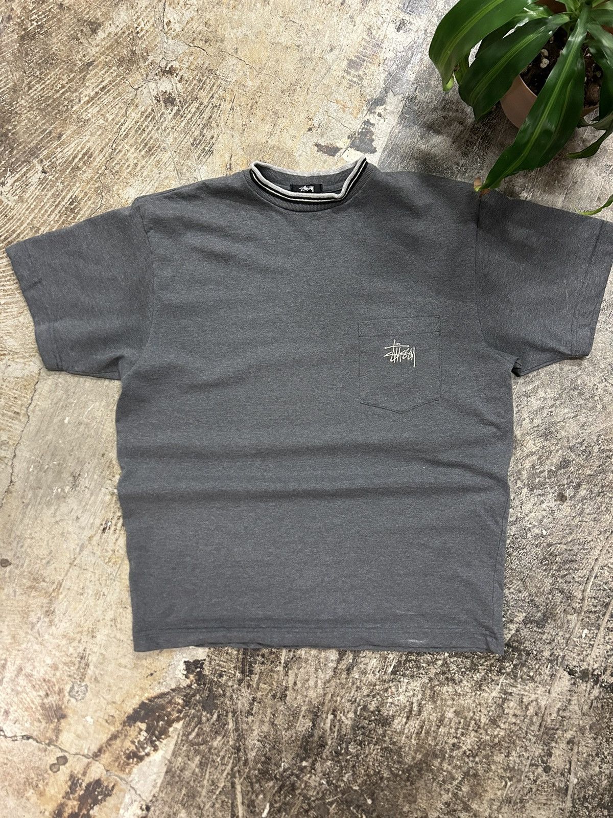 Stussy 80’s Stussy Striped Pocket Logo T-shirt Size US L / EU 52-54 / 3 - 1 Thumbnail