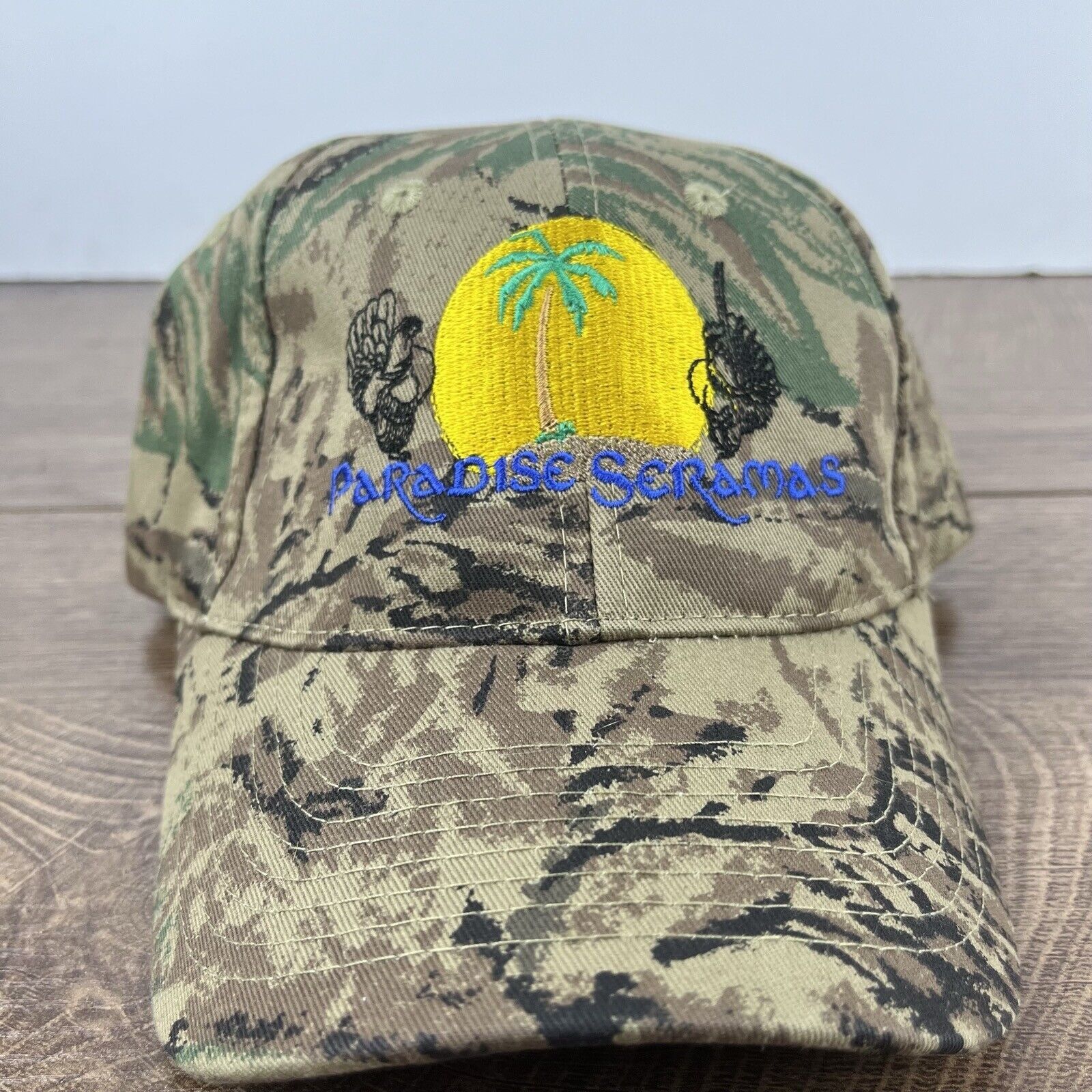 Other Paradise Seramas Hat Adjustable Hat Camo Adjustable Hat Gree Size ONE SIZE - 4 Thumbnail