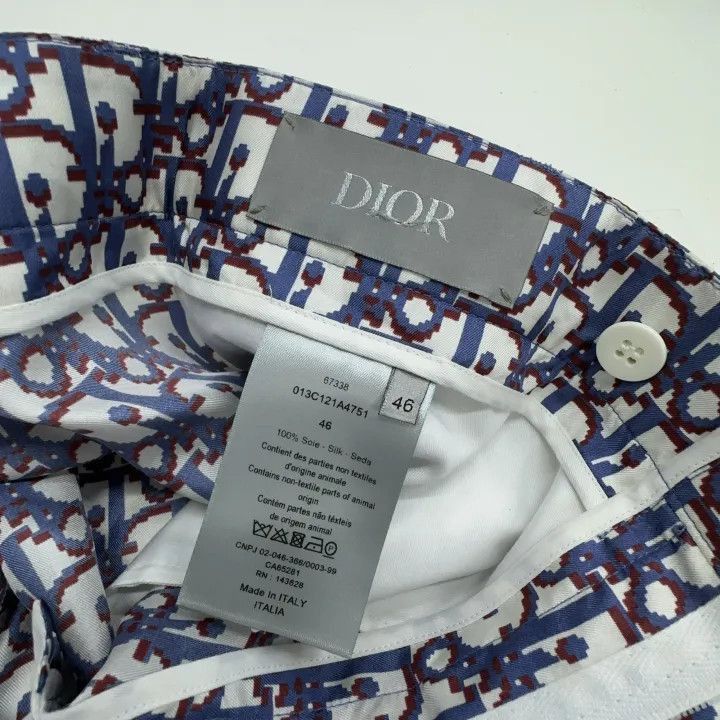 Dior Dior Colorful Patterned Casual Silk Shorts 0079-2507 Size US 44 / EU 60 - 4 Thumbnail