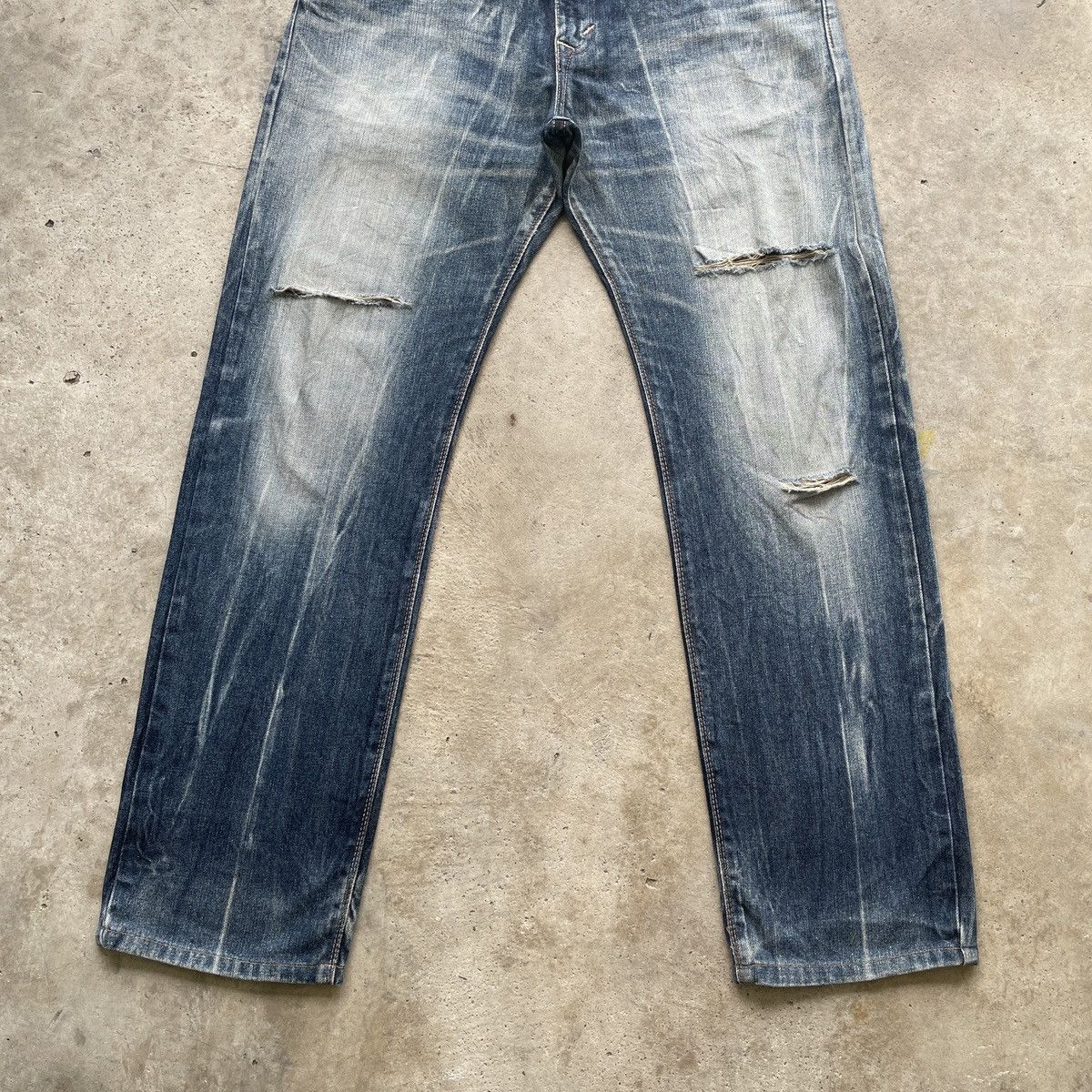 Edwin W34x31.5 Vintage Edwin Distressed Denim Faded Jeans Pants Size US 34 / EU 50 - 5 Thumbnail