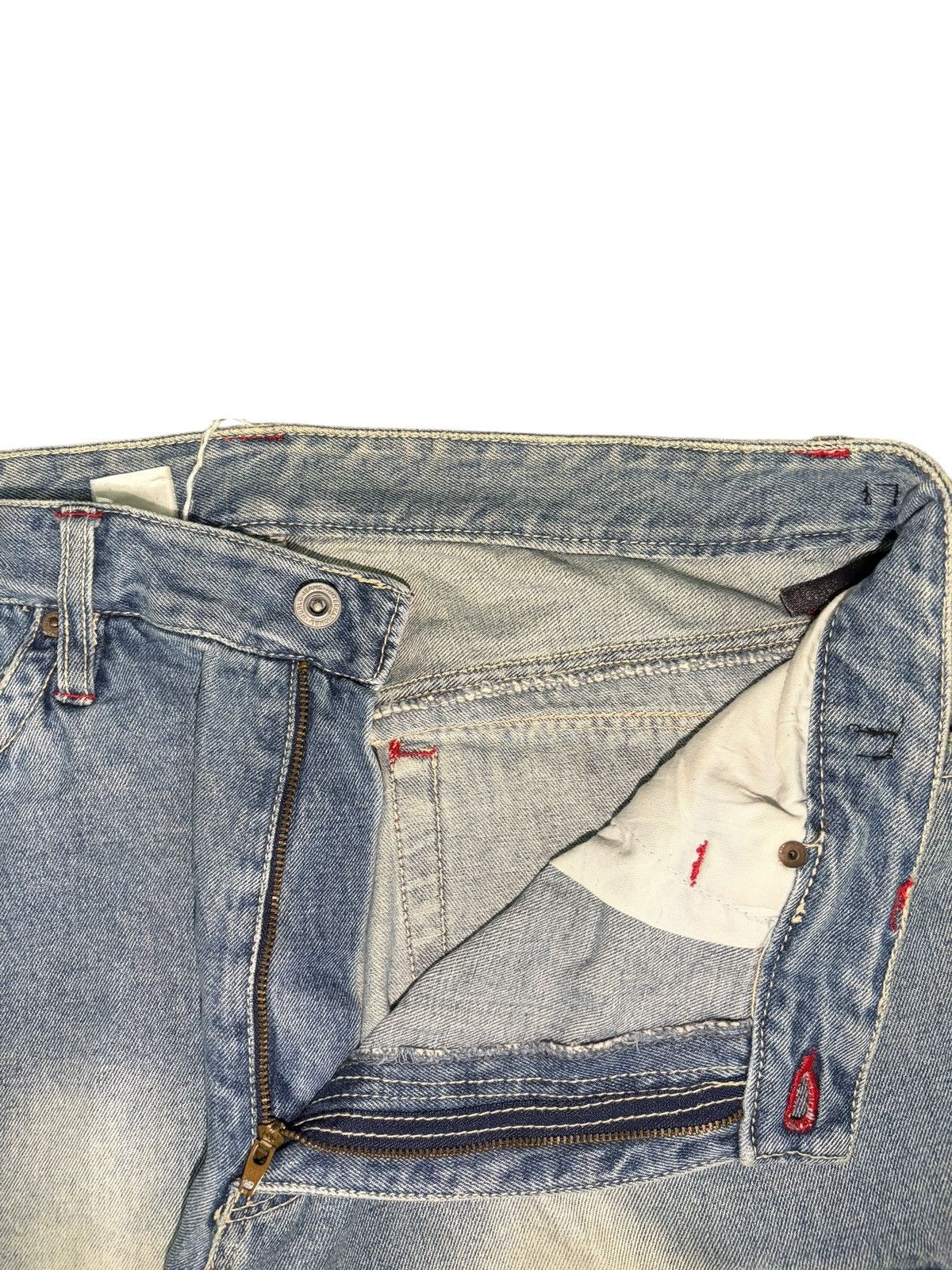 Marithe + Francois Girbaud Vintage Japanese Brand Karakuri Cargo Distress Baggy Jeans Size US 35 - 5 Thumbnail