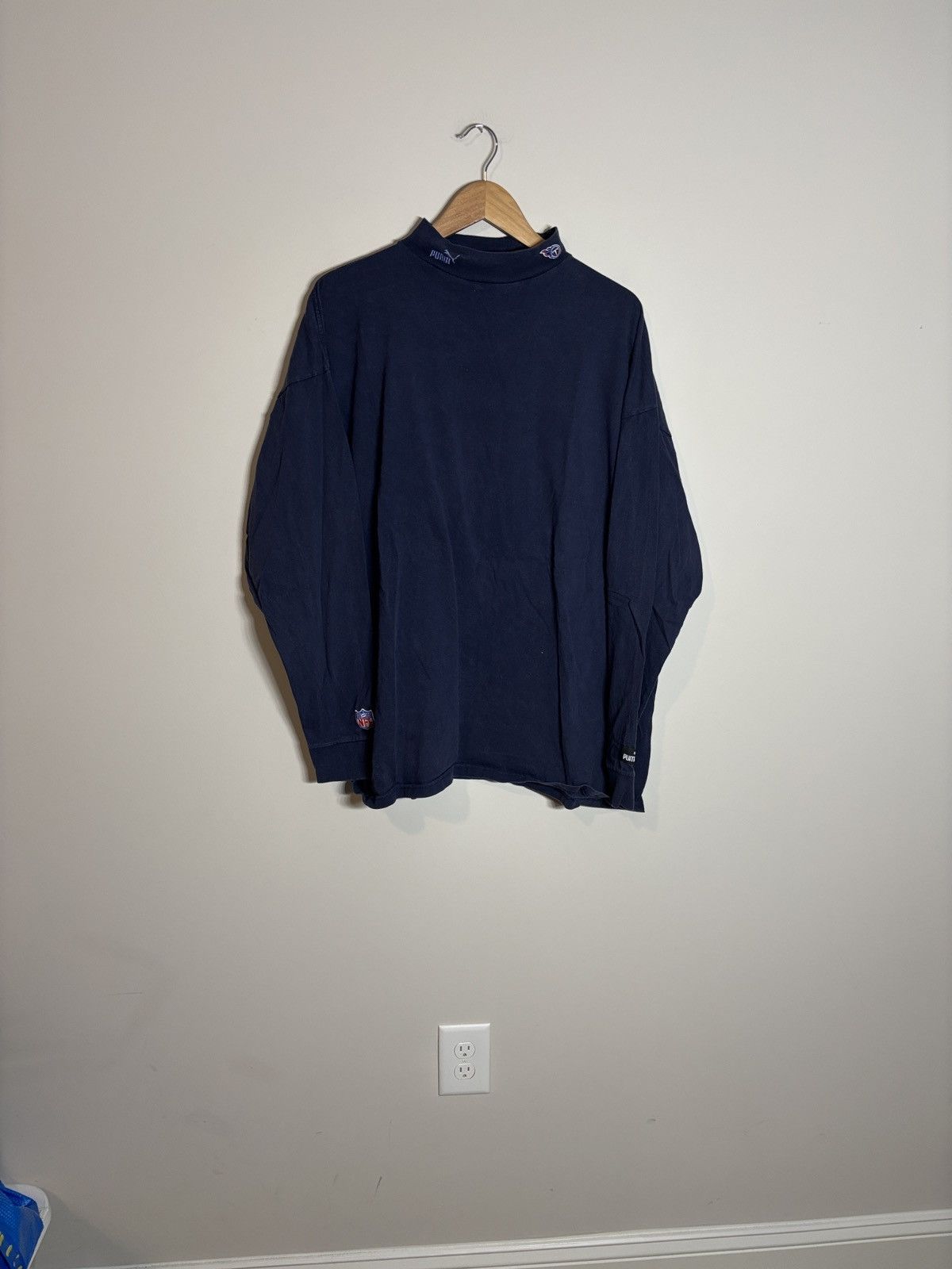 Puma Vintage Puma NFL Tennessee Titans Long Sleeve Mock Neck 2XL Size US XXL / EU 58 / 5 - 1 Thumbnail
