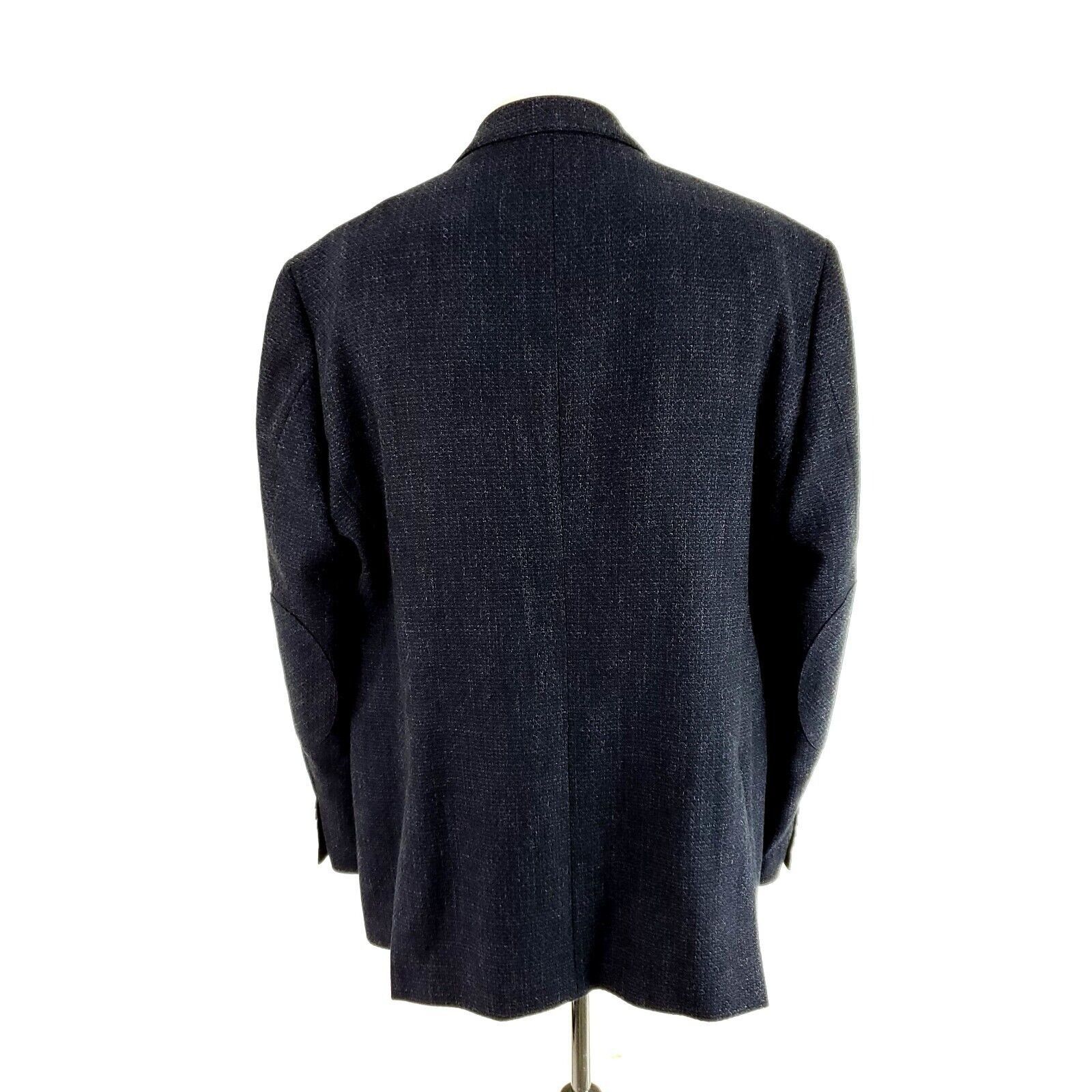 Joseph Abboud Joseph Abboud Comero Tweed Wool 2 Button Sport Coat 44R Blue Size 44R - 5 Thumbnail
