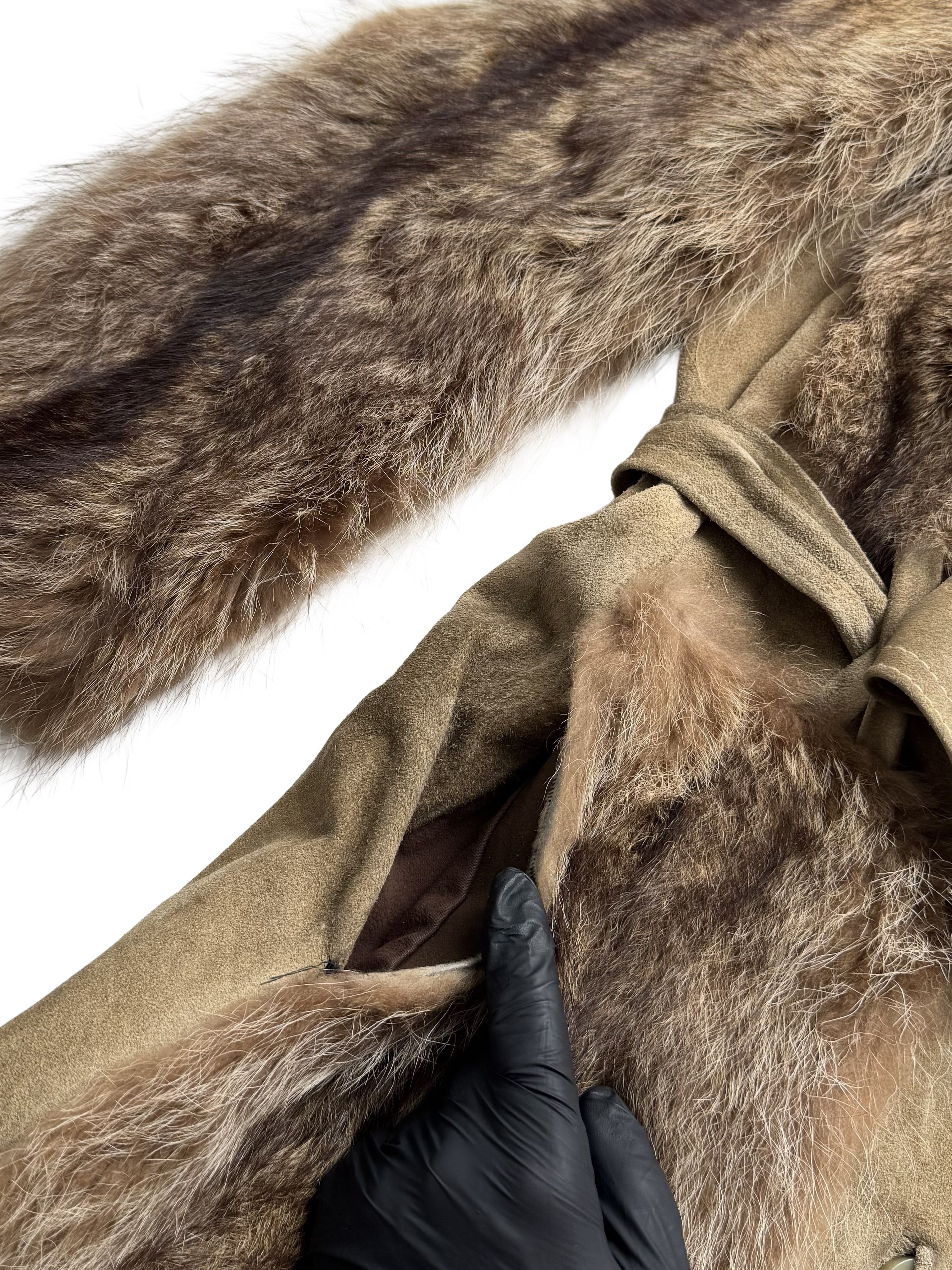 Vintage Vintage Real Suede Coat With Real Fur Details Size M / US 6-8 / IT 42-44 - 10 Thumbnail