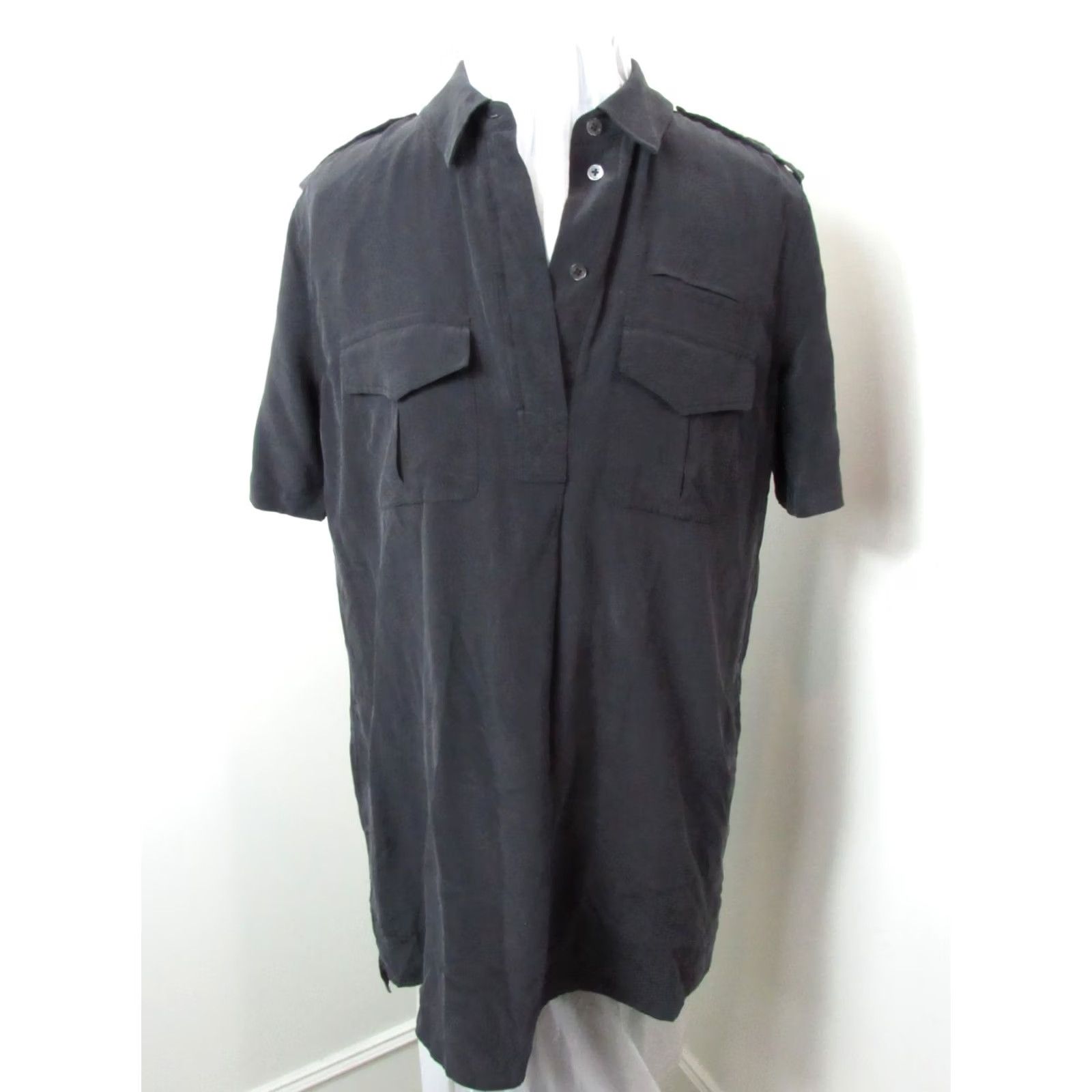 Equipment Equipment Femme Silk Shirt Size Medium Black Button-Up Casual Business Women Shirt Size M / US 6-8 / IT 42-44 - 7 Thumbnail