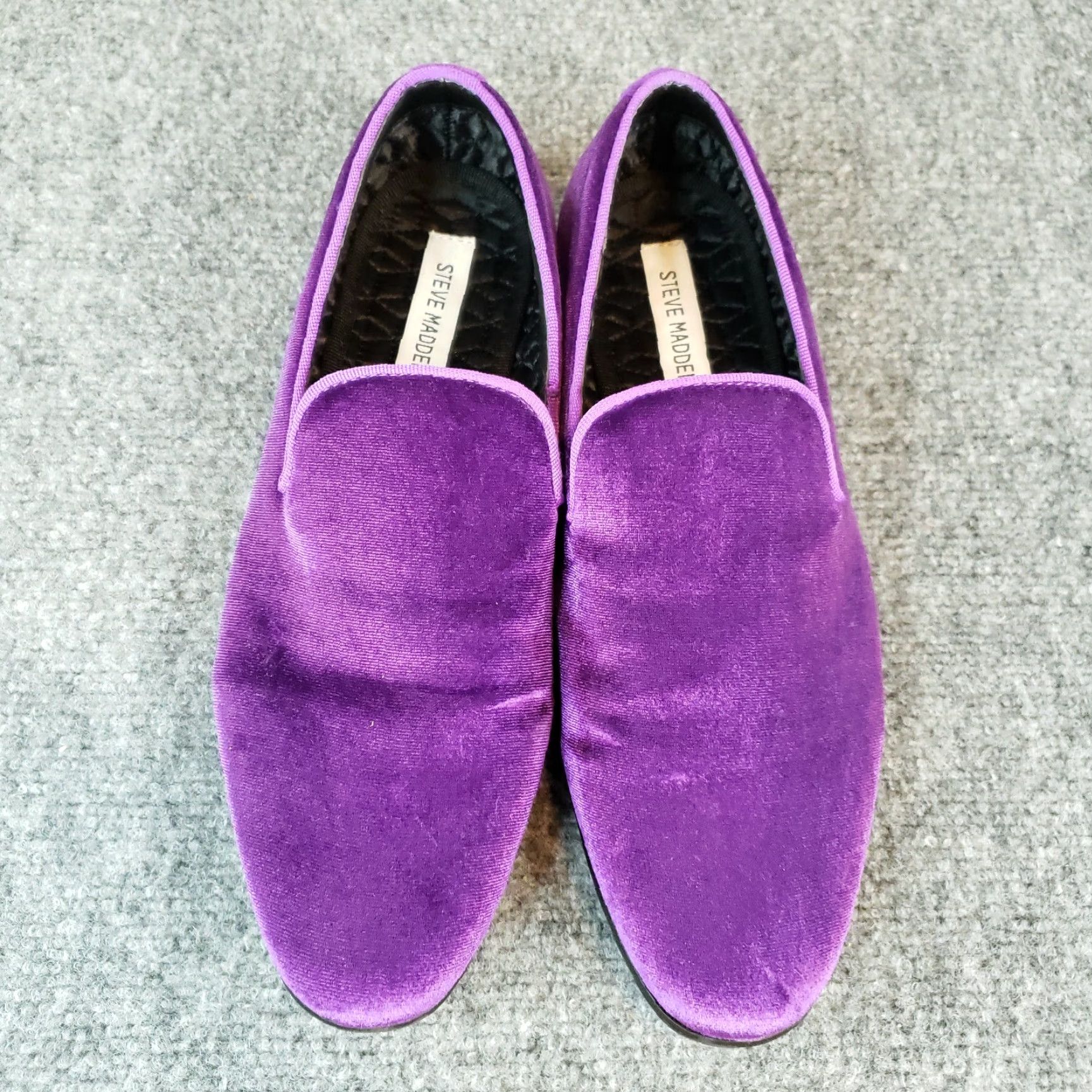 Steve Madden Steve Madden Laight Loafer Mens Size 8 Purple Velvet Slip On Casual Comfort Size US 8 / EU 41 - 3 Thumbnail