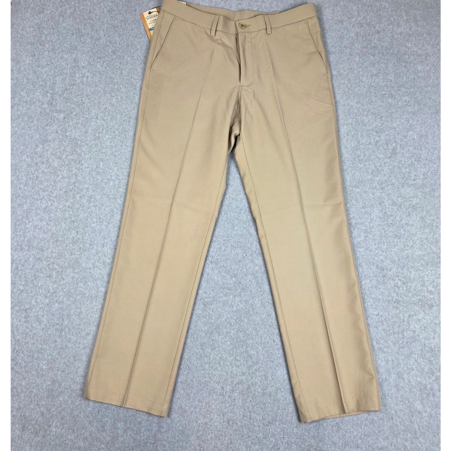 Haggar NWT Haggar 34x32 Tan Flat Front Straight Fit Slacks Size US 34 / EU 50 - 1 Thumbnail