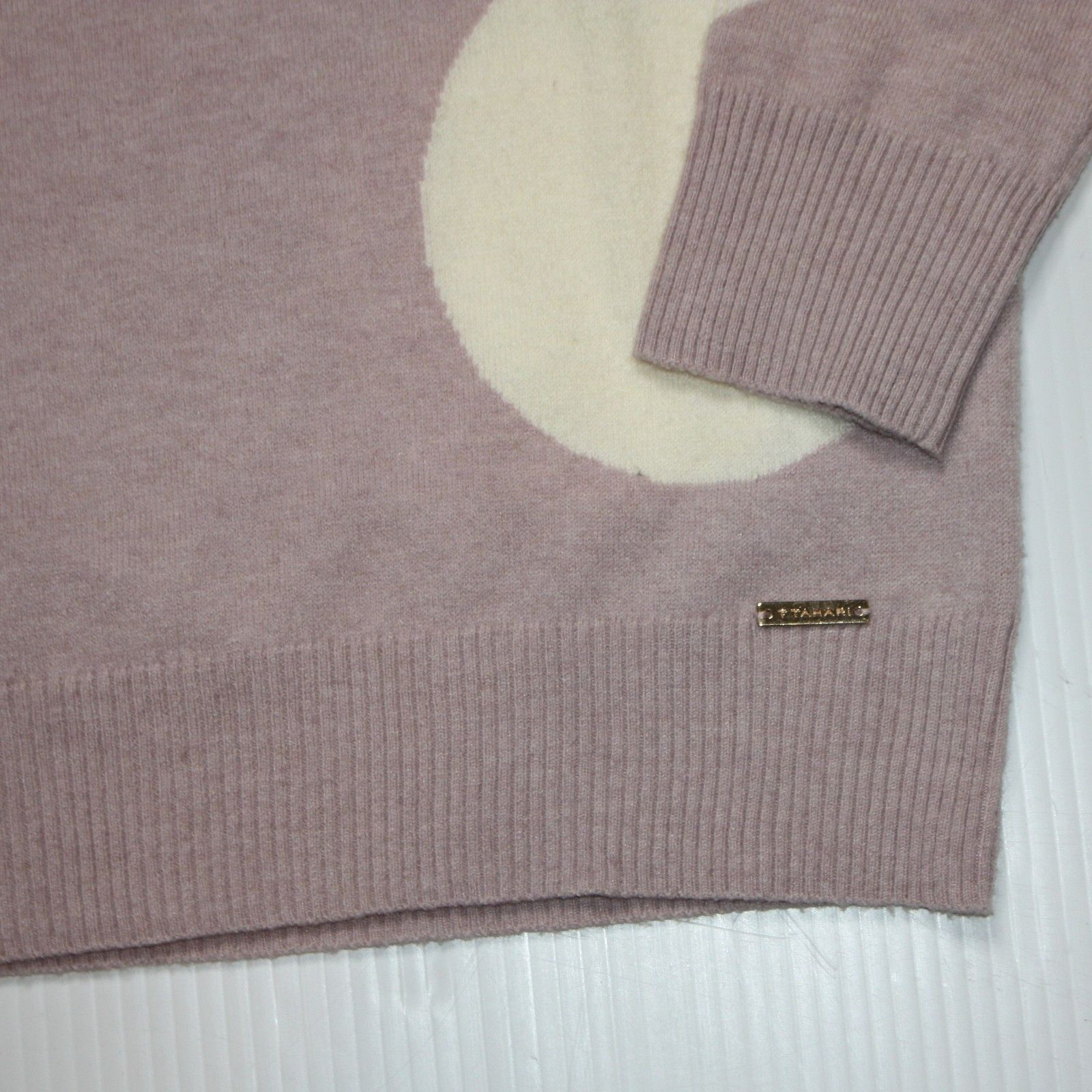 Elie Tahari T Tahari Long Sleeve Crewneck Pullover Blush with Polka Dots Size XXS / US 00 / IT 34 - 3 Thumbnail