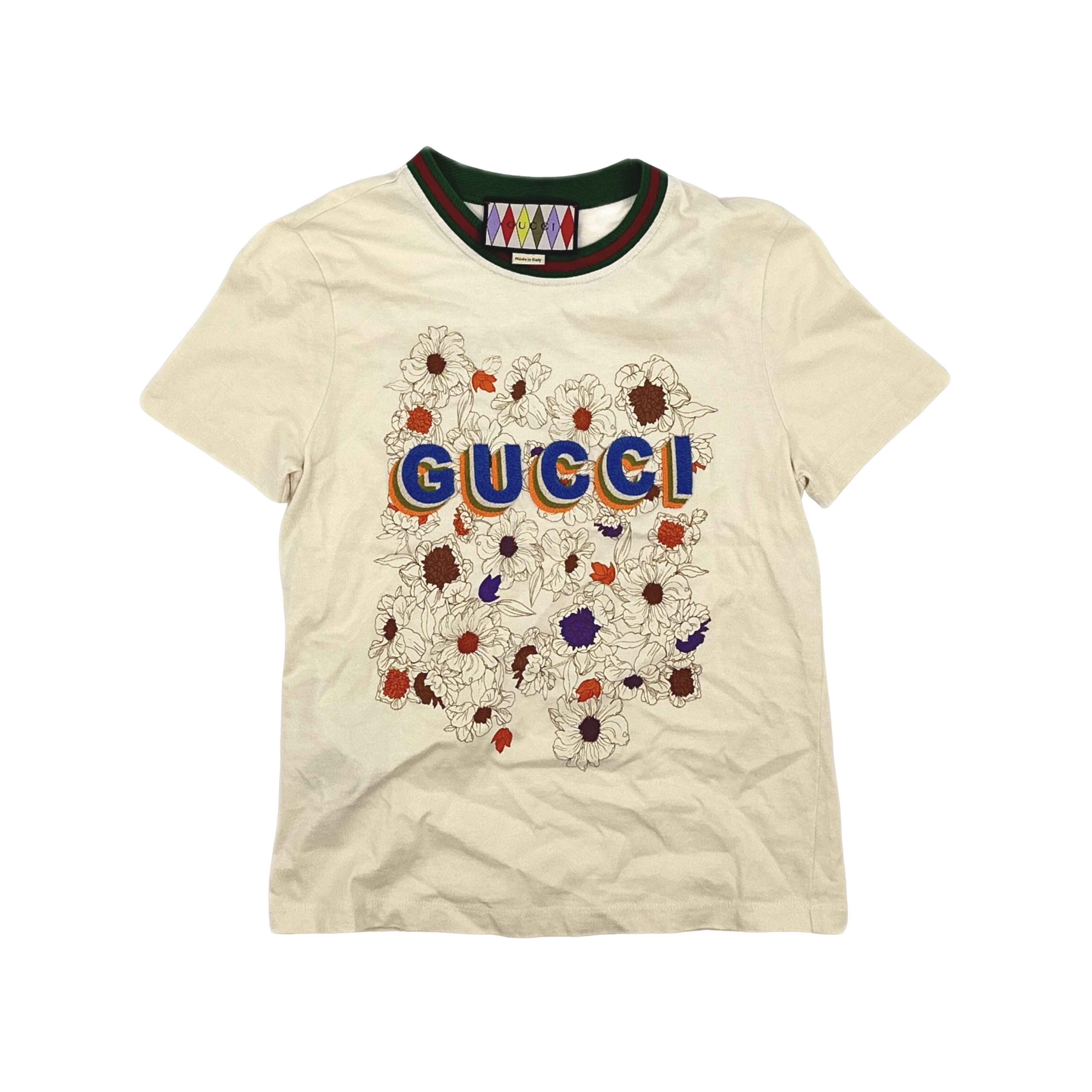 Gucci Gucci Lovelight Floral Print T-Shirt S Size S / US 4 / IT 40 - 1 Thumbnail