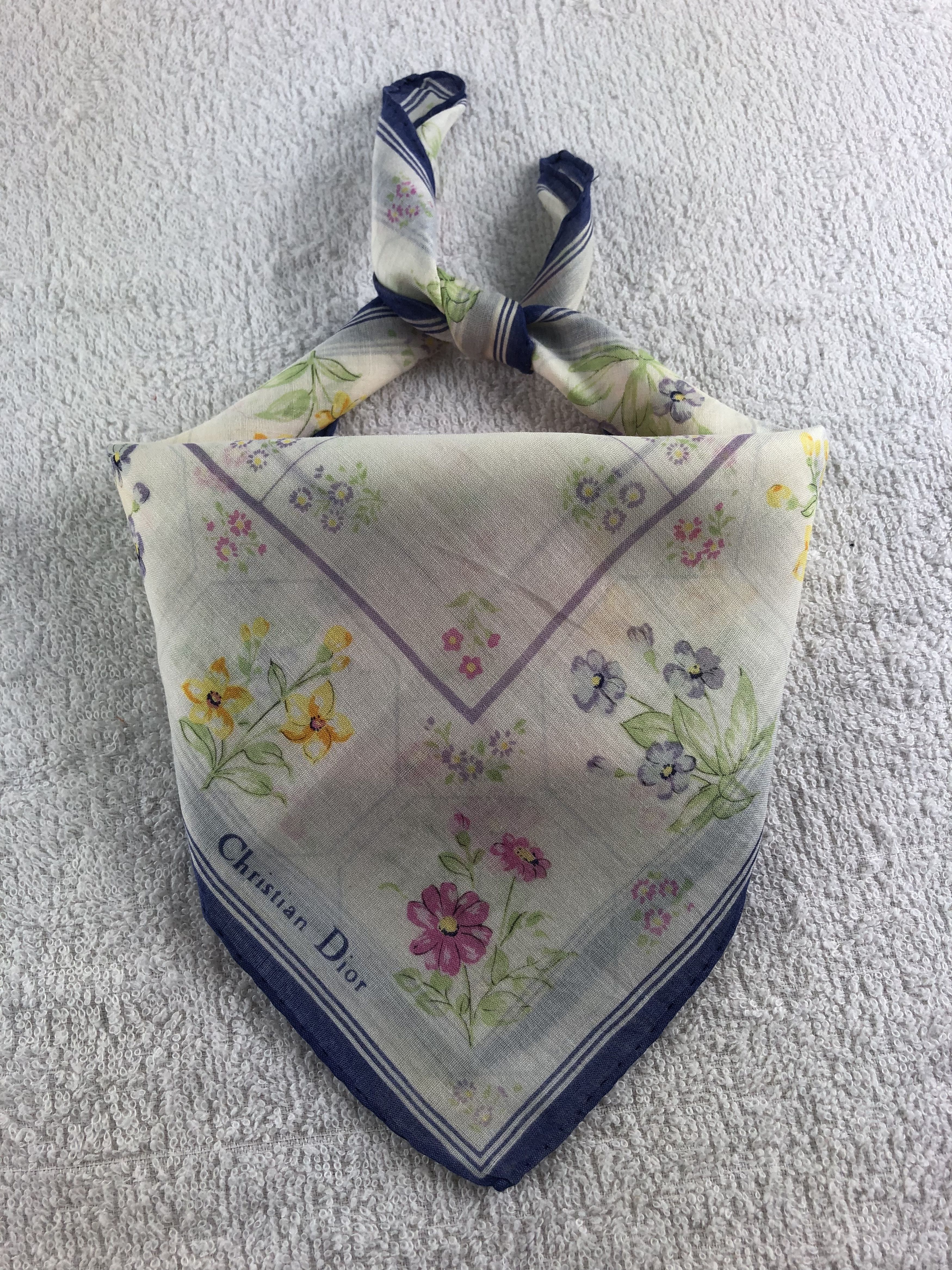 Vintage Christian Dior Handkerchief / Bandana / Neckerchief C269 Size ONE SIZE - 2 Thumbnail