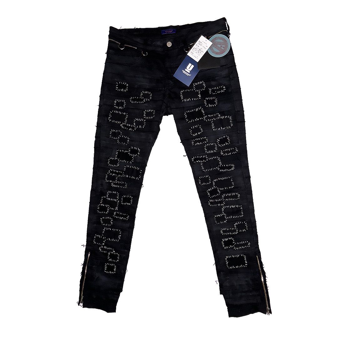 image of Undercover Ss16 Redux Patchwork Jeans in Black, Men's (Size 31)