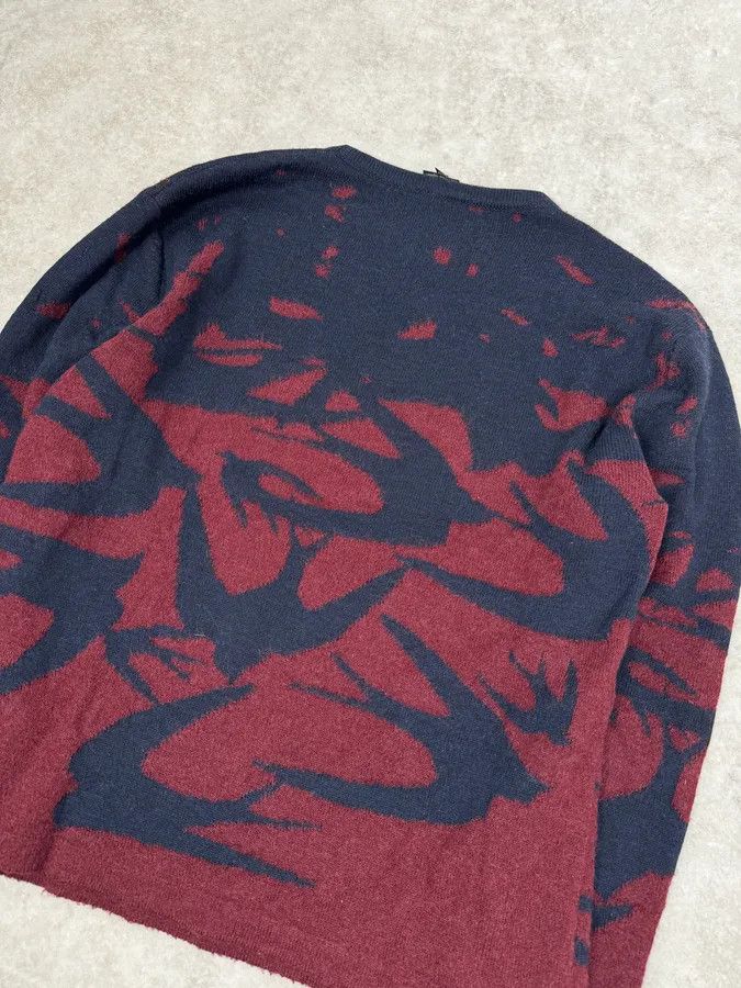 Alexander McQueen 2010s Alexander McQueen Red & Navy Contemporary Sweater Size US L / EU 52-54 / 3 - 6 Thumbnail