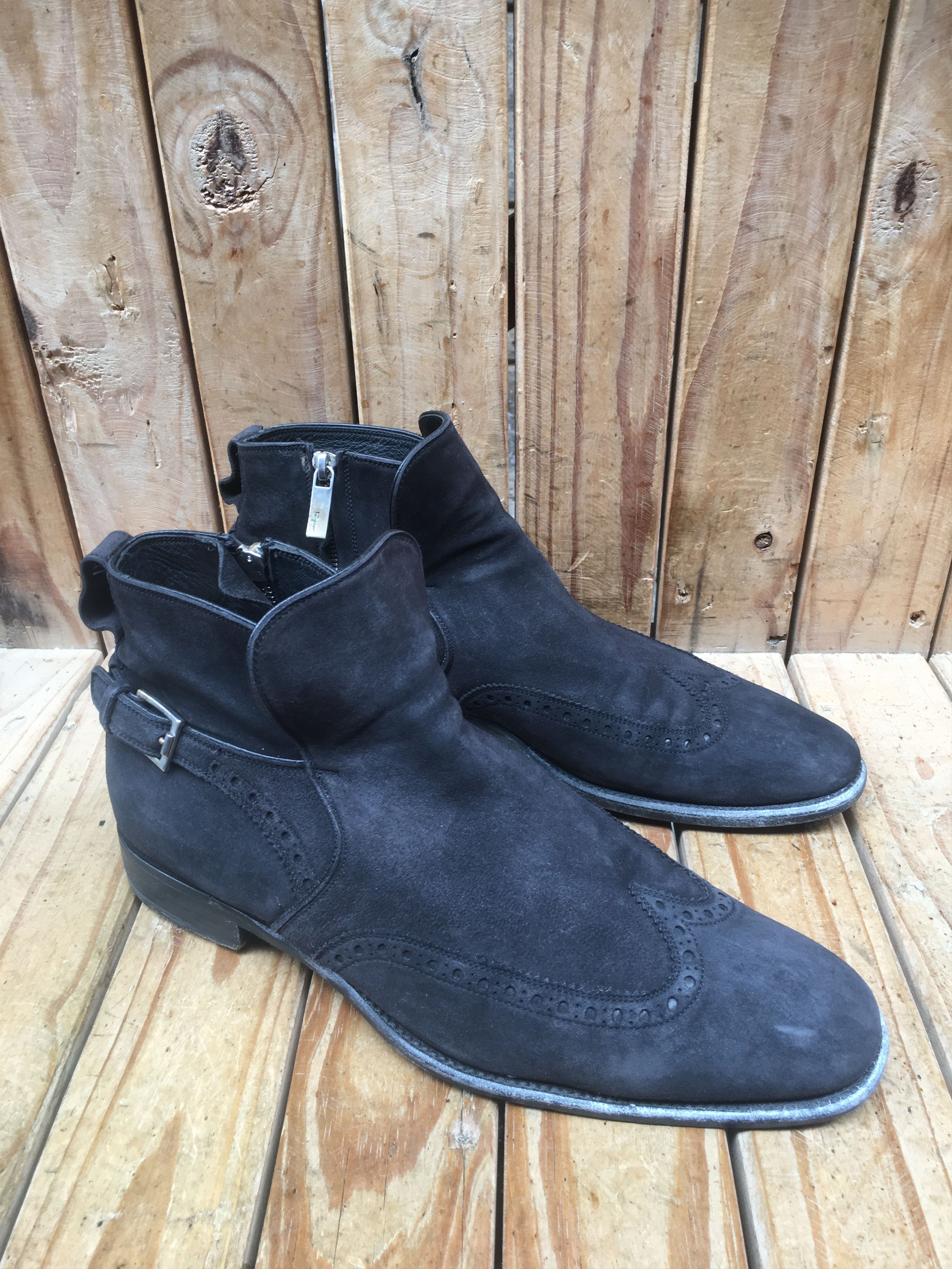 Salvatore Ferragamo Salvatore Ferragamo Suede Wingtip Men Boots UK 9 EE US 10 Size US 10 / EU 43 - 4 Thumbnail