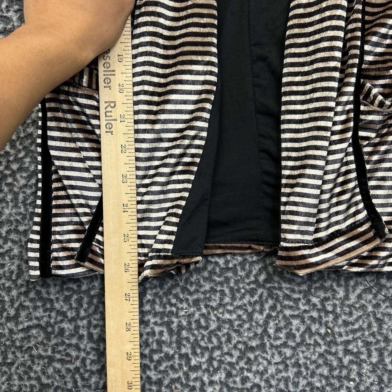 One Teaspoon One Teaspoon Coat Women XS Black Striped Velvet Pocket Size XS / US 0-2 / IT 36-38 - 4 Thumbnail