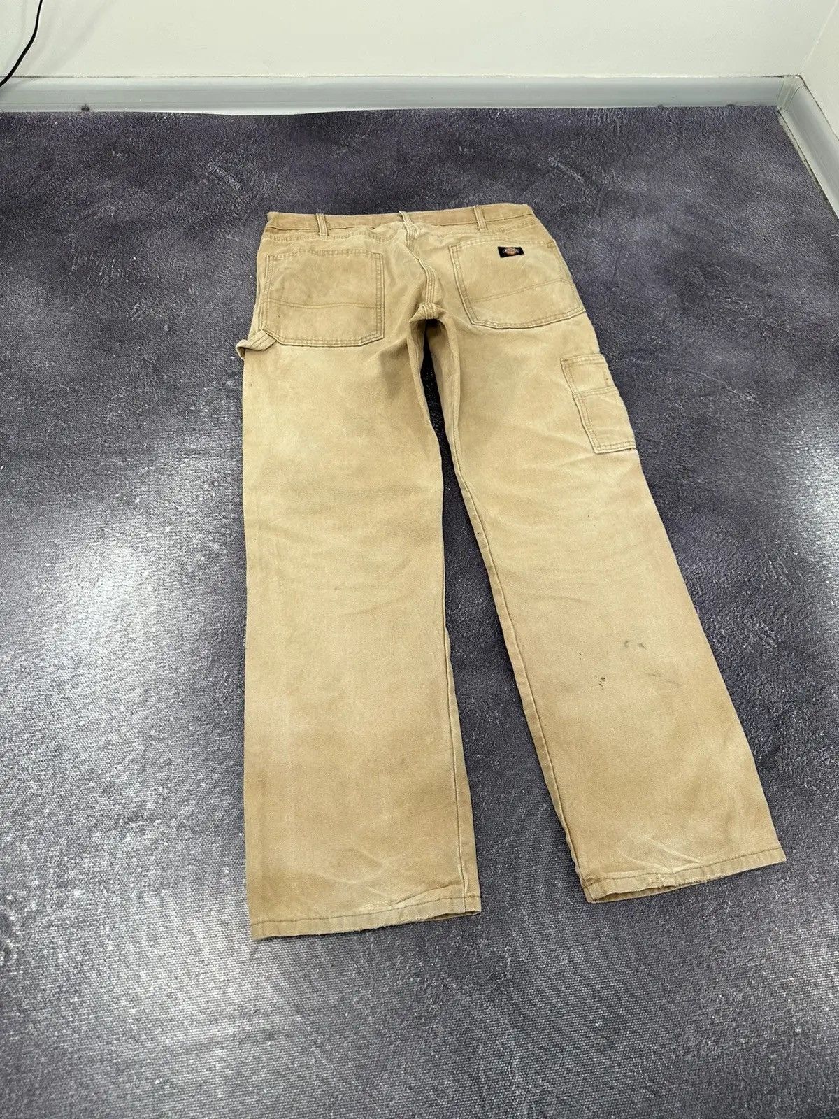 Dickies × Vintage Vintage Dickies Faded Cream Denim Work Hype Baggy Pants Size US 34 / EU 50 - 3 Thumbnail