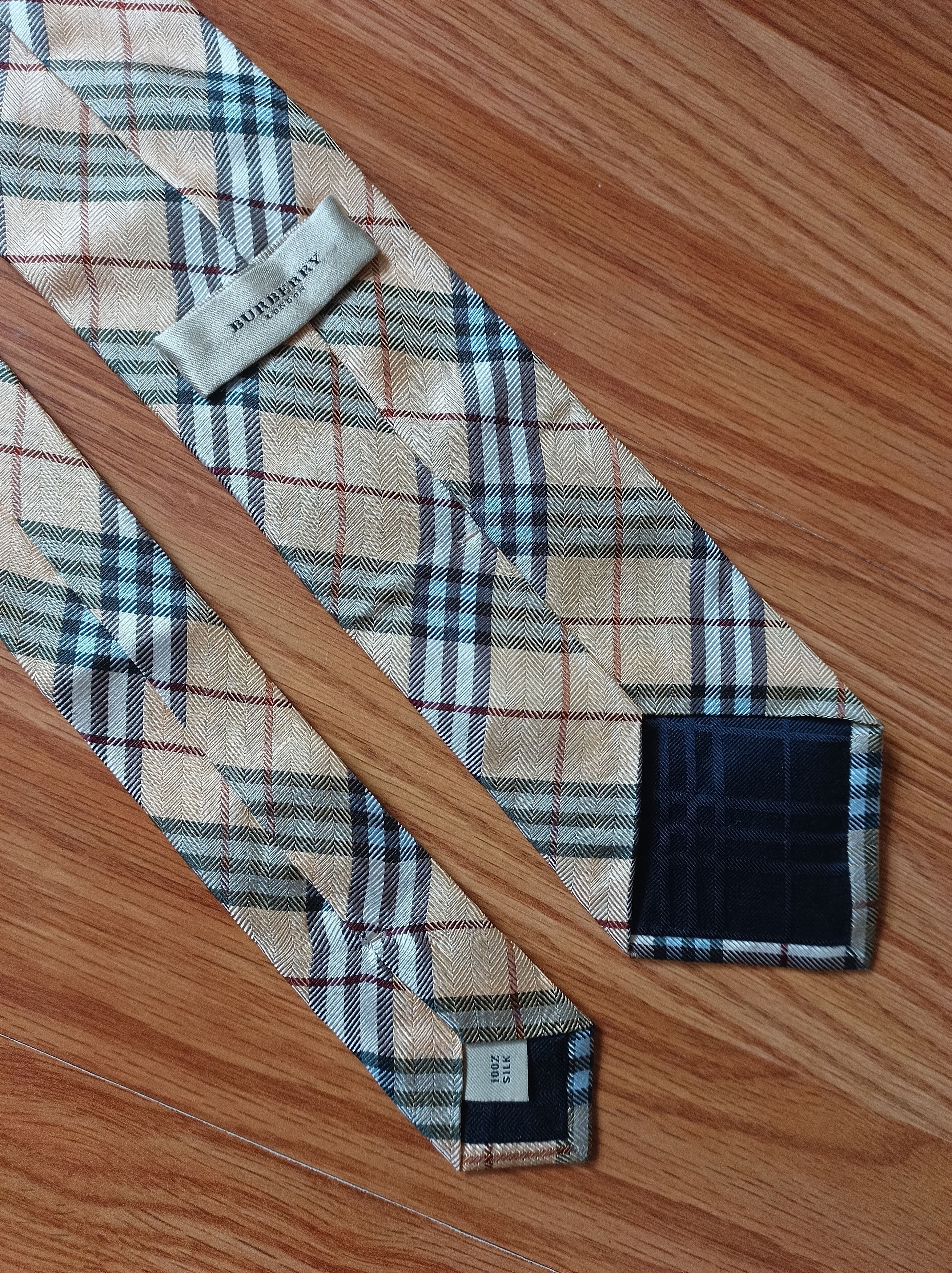 Burberry BURBERRY London Plaid Tartan Silk Mens Tie Size ONE SIZE - 3 Thumbnail
