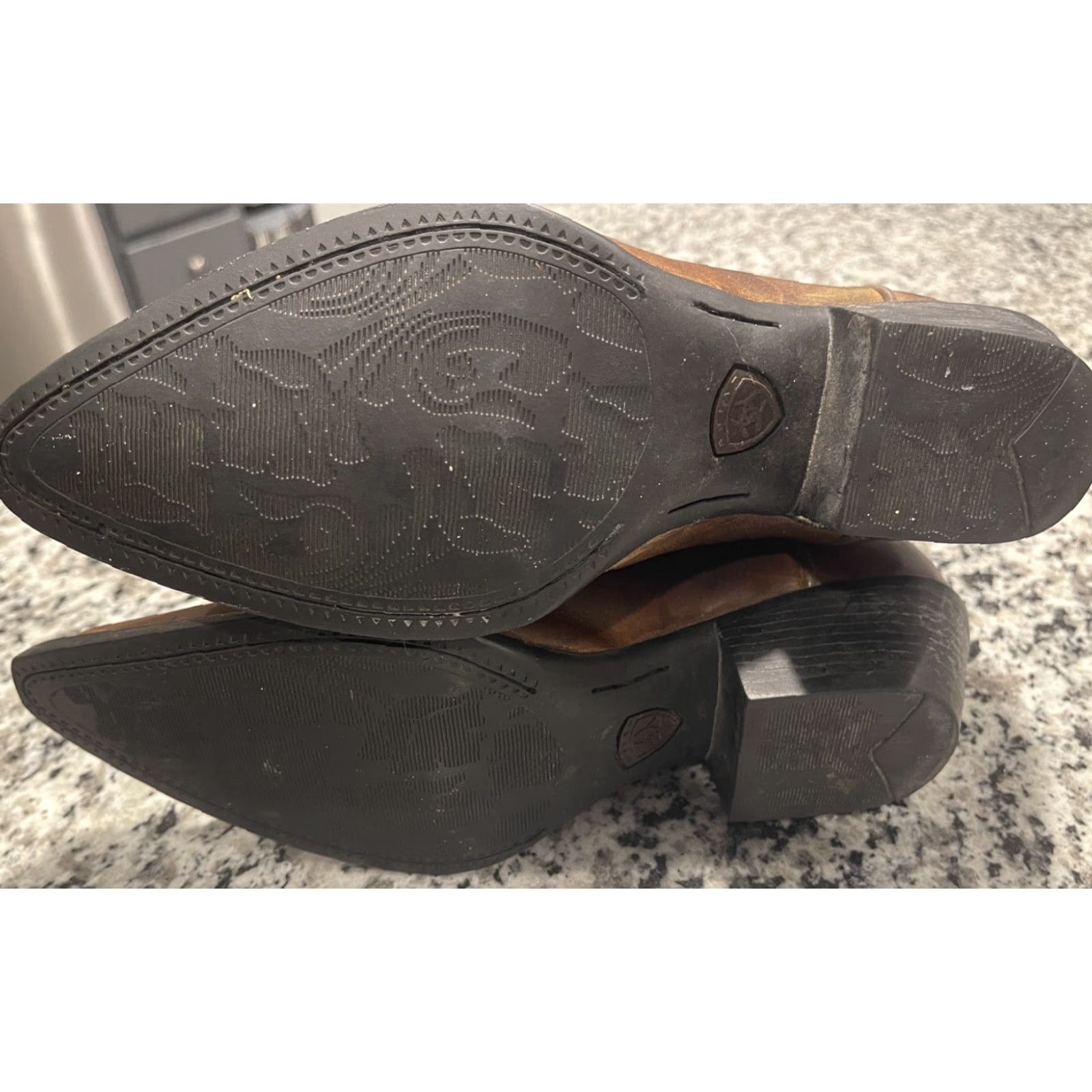 Ariat Ariat Brown Leather Cowboy Boot Women's Size 6.5 Mid-Calf Pointed Toe Western Low Heel Size US 6.5 / IT 36.5 - 5 Thumbnail