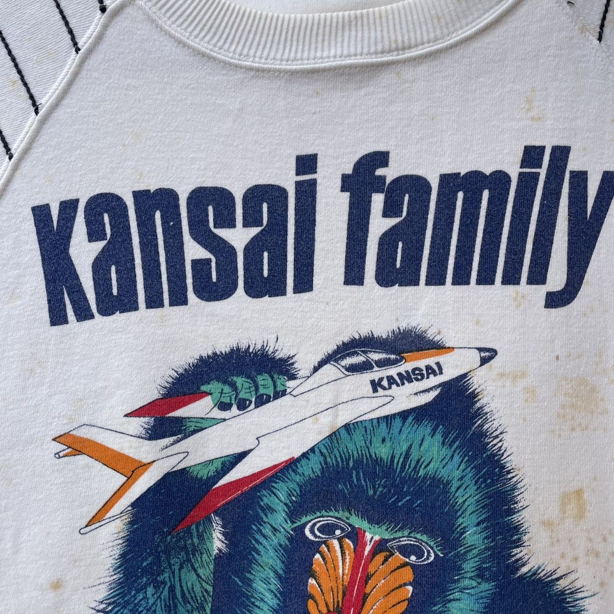 Kansai Yamamoto 🔥🇯🇵80s Kansai Yamamoto Gorilla Plane Graphic Sweatshirts Size US XXS / EU 40 - 5 Thumbnail