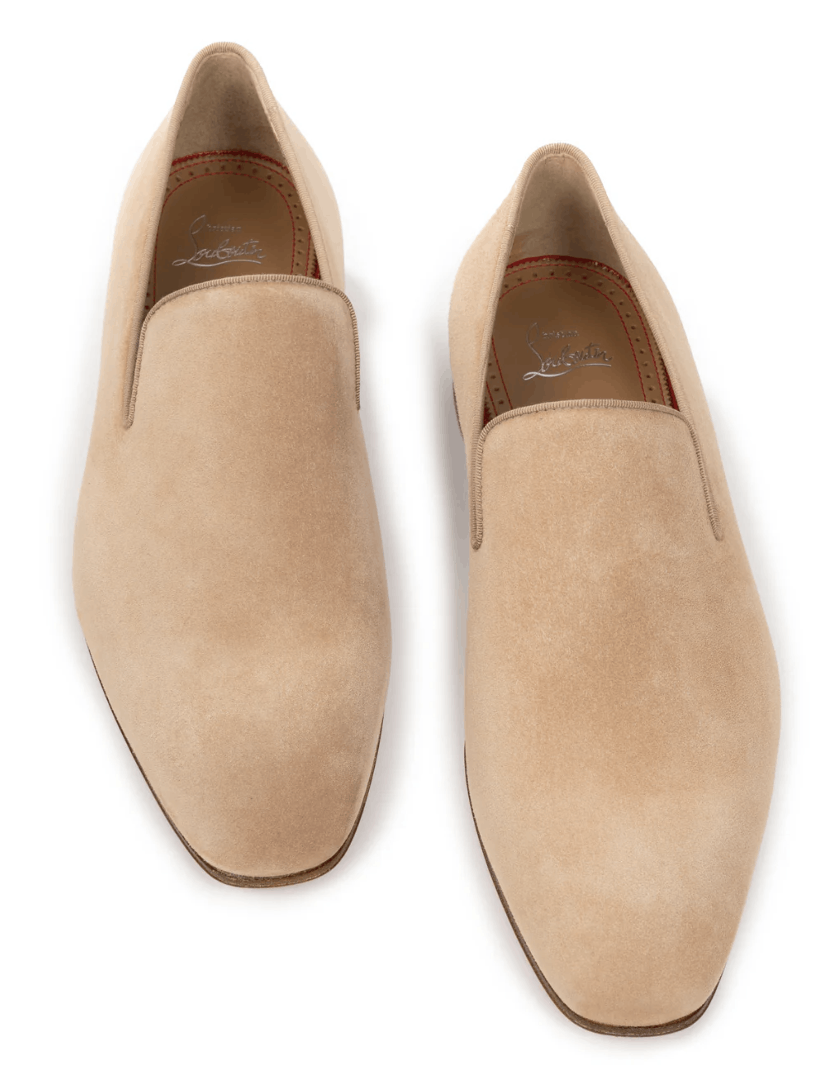 Christian Louboutin Mens Dandelion Flat Lionne Beige Suede Dress Loafer 44 11 Size US 11 / EU 44 - 7 Thumbnail