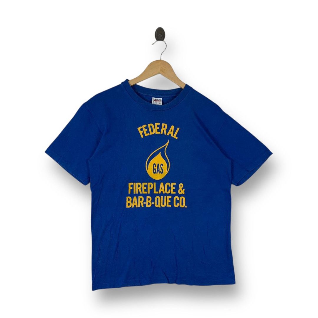 Anvil Vintage 90s Federal Gas Fireplace & BBQ Co Tee Size US M / EU 48-50 / 2 - 1 Thumbnail