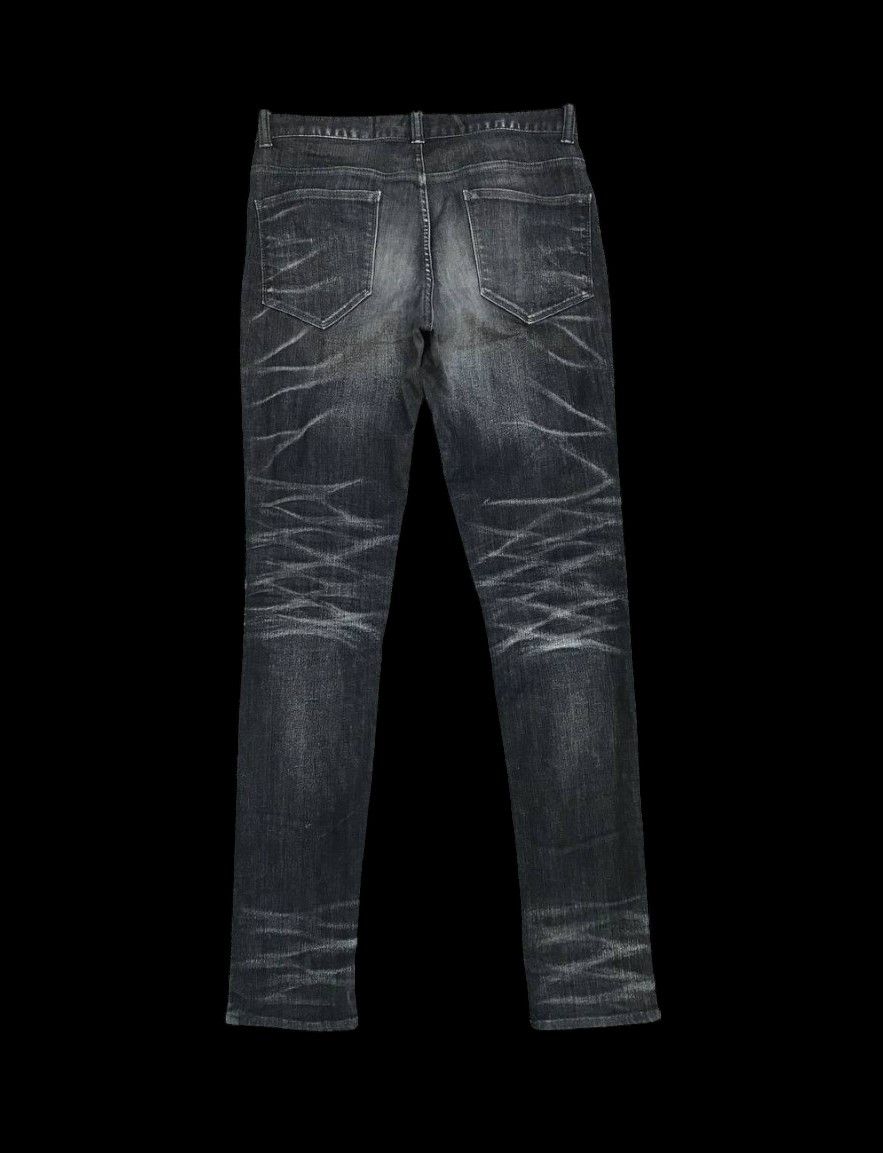 Tornado Mart × semanticdesign Semantic JAPAN Herringbone Black wash Distressed jean Slim Size US 29 - 4 Thumbnail