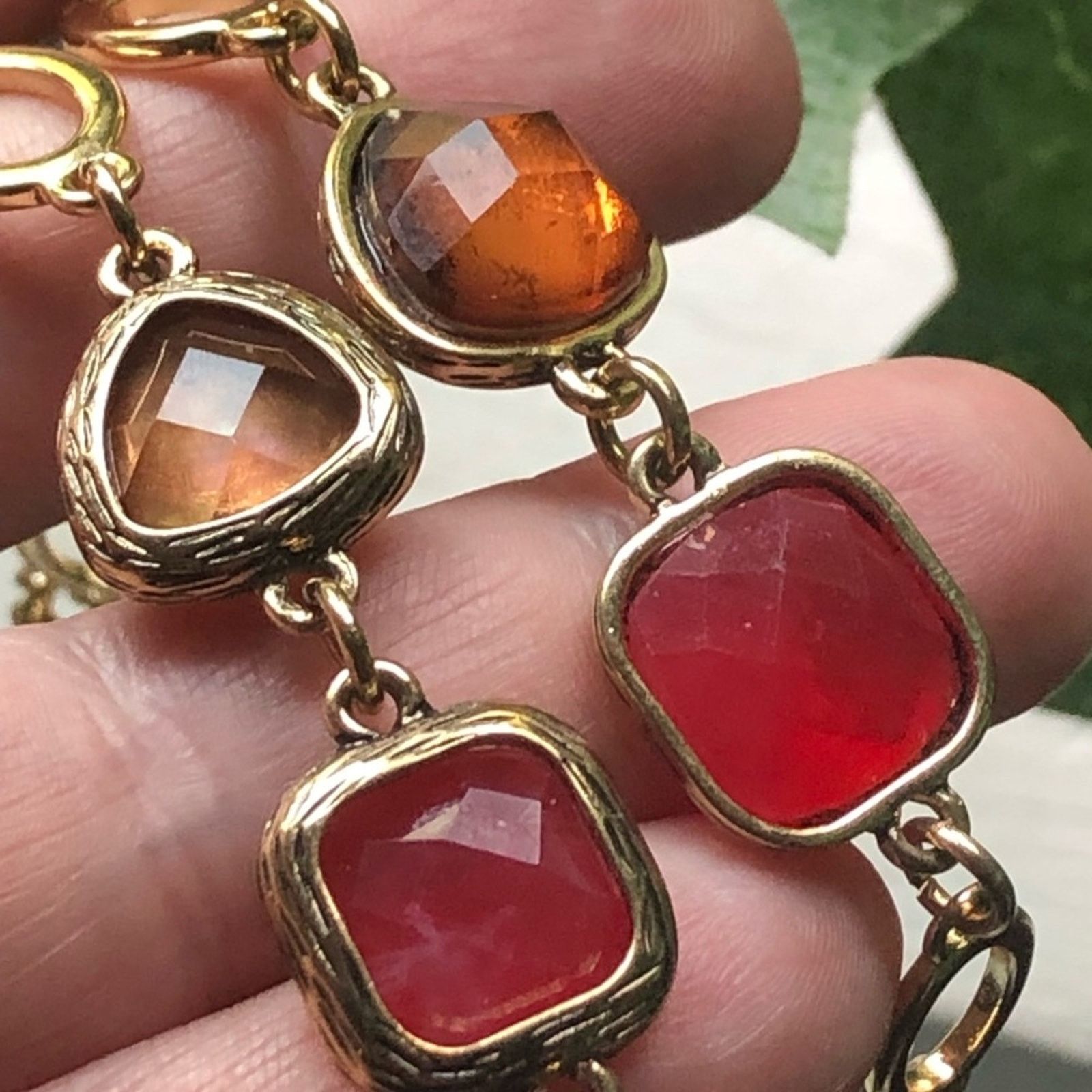 Vintage Vintage 90s gold chain faceted stone long necklace Size ONE SIZE - 5 Thumbnail