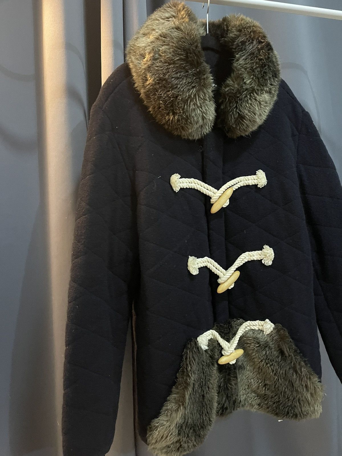 Issey Miyake Issey Miyake's A-Net Group "Mercibeacoup" Faux Fur Jacket Size L / US 10 / IT 46 - 2 Thumbnail