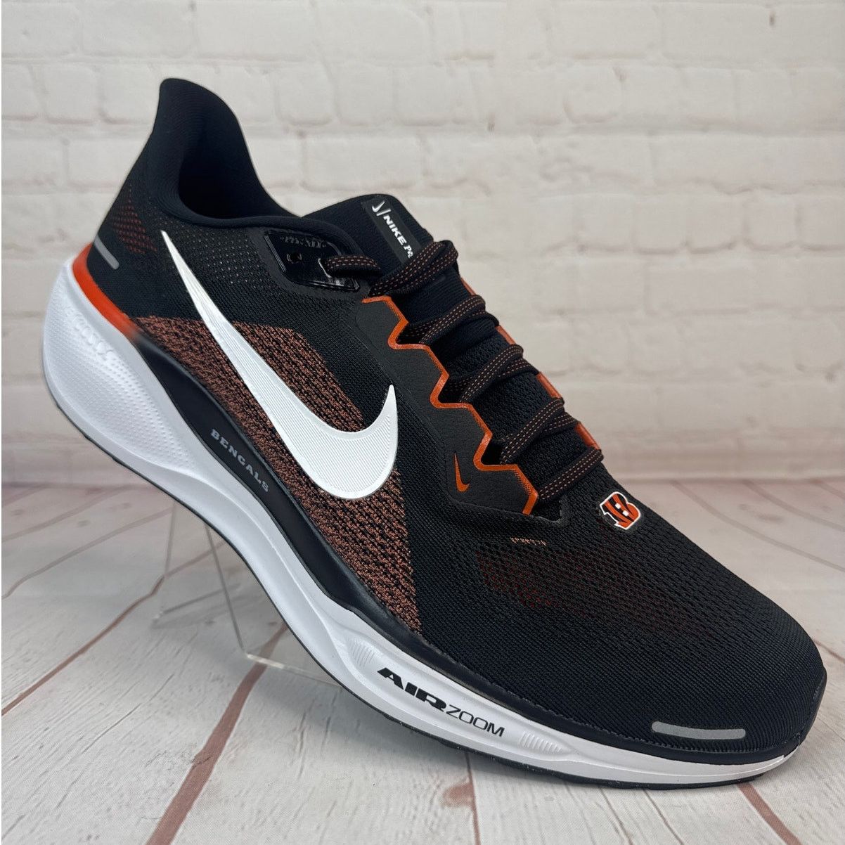Nike Air Zoom Pegasus 41 Cincinnati Bengals Running Shoes in Black, Men's (Size 14)
