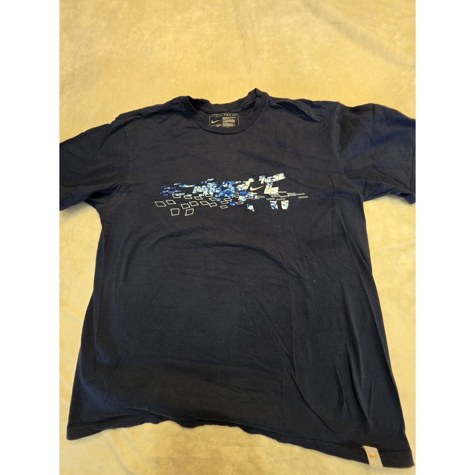 Nike Nike Men's Size Xl Short Sleeve Navy Blue Graphic T-Shirt Size US XL / EU 56 / 4 - 1 Thumbnail