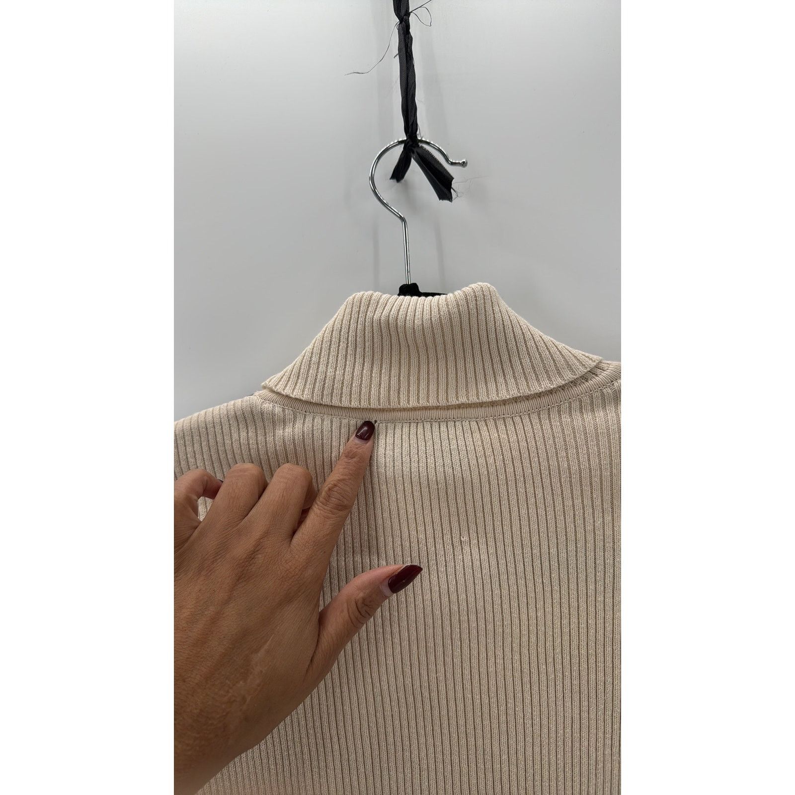Harley Davidson Harley Davidson Turtleneck Sweater Ivory Striped Arms Y2K Size M / US 6-8 / IT 42-44 - 8 Thumbnail