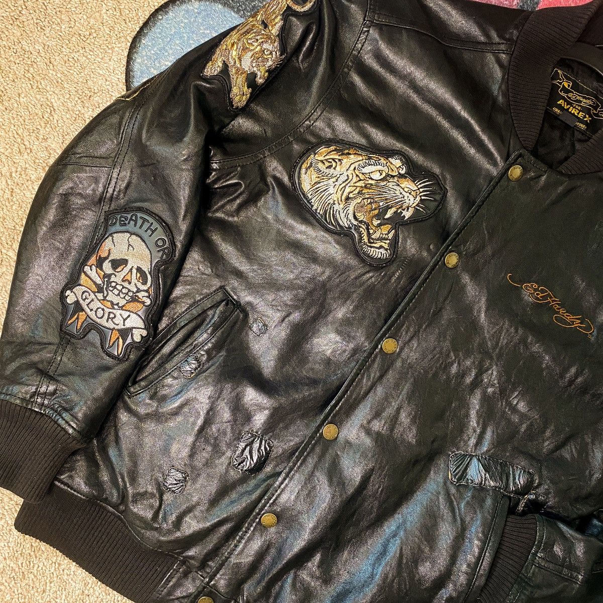 Avirex × Ed Hardy Vintage Ed Hardy x Avirex Eagle Leather Bomber Size US L / EU 52-54 / 3 - 4 Thumbnail