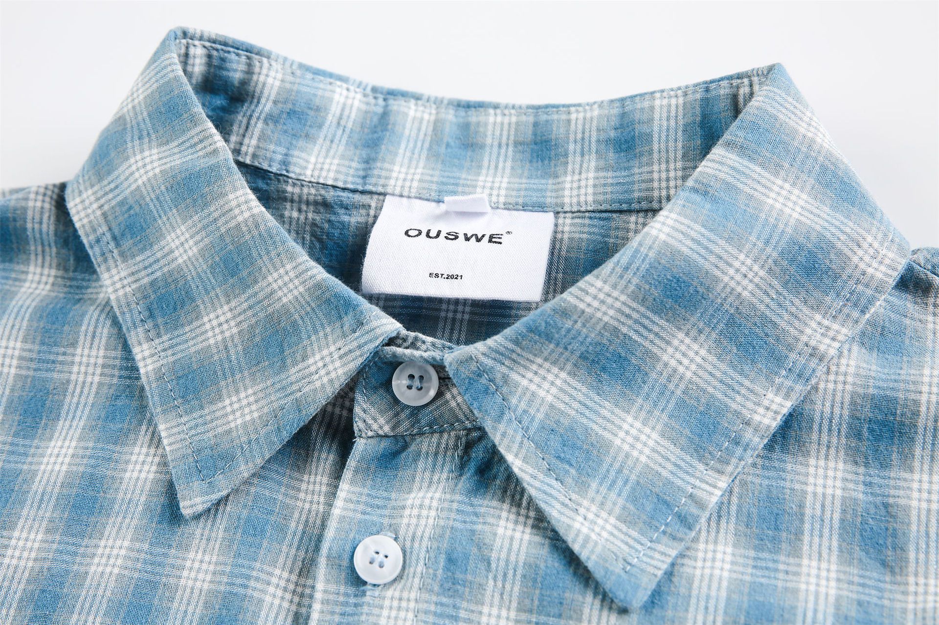 Japanese Brand × Vintage Japanese retro simple plaid pure cotton loose trendy shirt Size US M / EU 48-50 / 2 - 3 Thumbnail