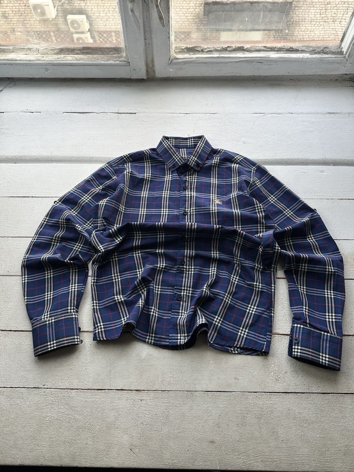 Other 🚨 BURBERRY LUXURY MEN SHIRT WITH LOGO NOVA CHECK BLUE Size US L / EU 52-54 / 3 - 1 Thumbnail