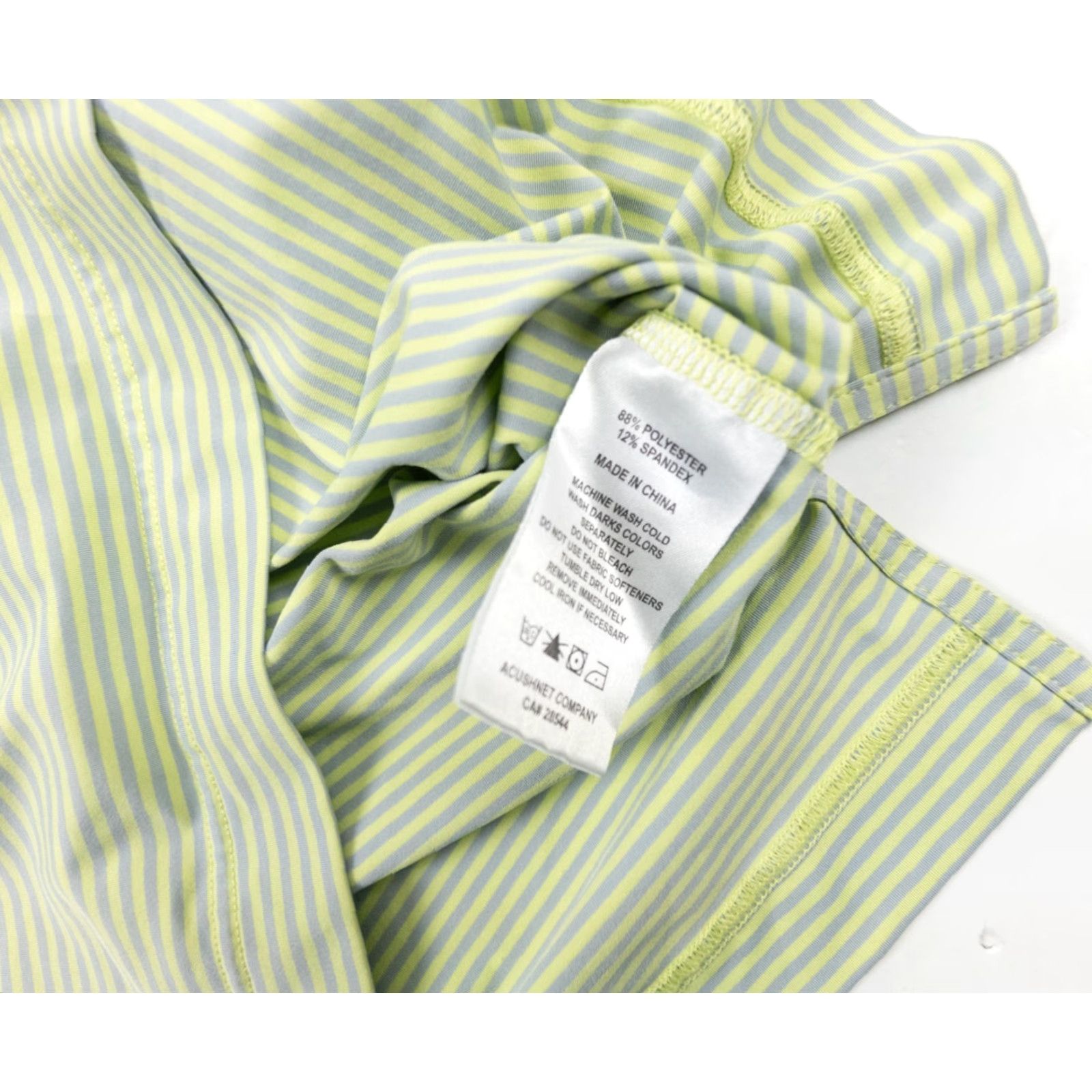 Footjoy FootJoy Polo Shirt Mens Regular Striped Green Golf FJ The Players Club Collared Short Sleeve Polo Adult Medium Men’s Greenside Logo Golfwear Size US M / EU 48-50 / 2 - 7 Thumbnail