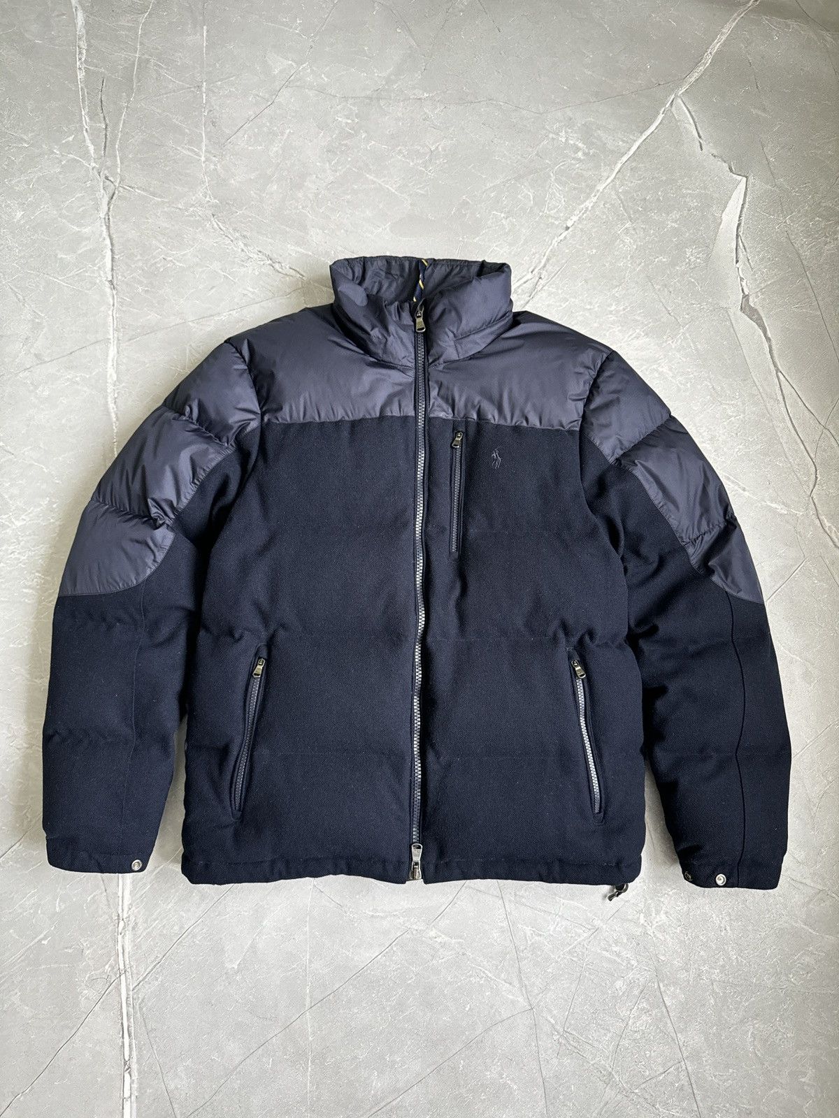 Polo Ralph Lauren Polo Ralph Lauren Nylon Wool Down Puffer Jacket Navy Size US L / EU 52-54 / 3 - 1 Thumbnail