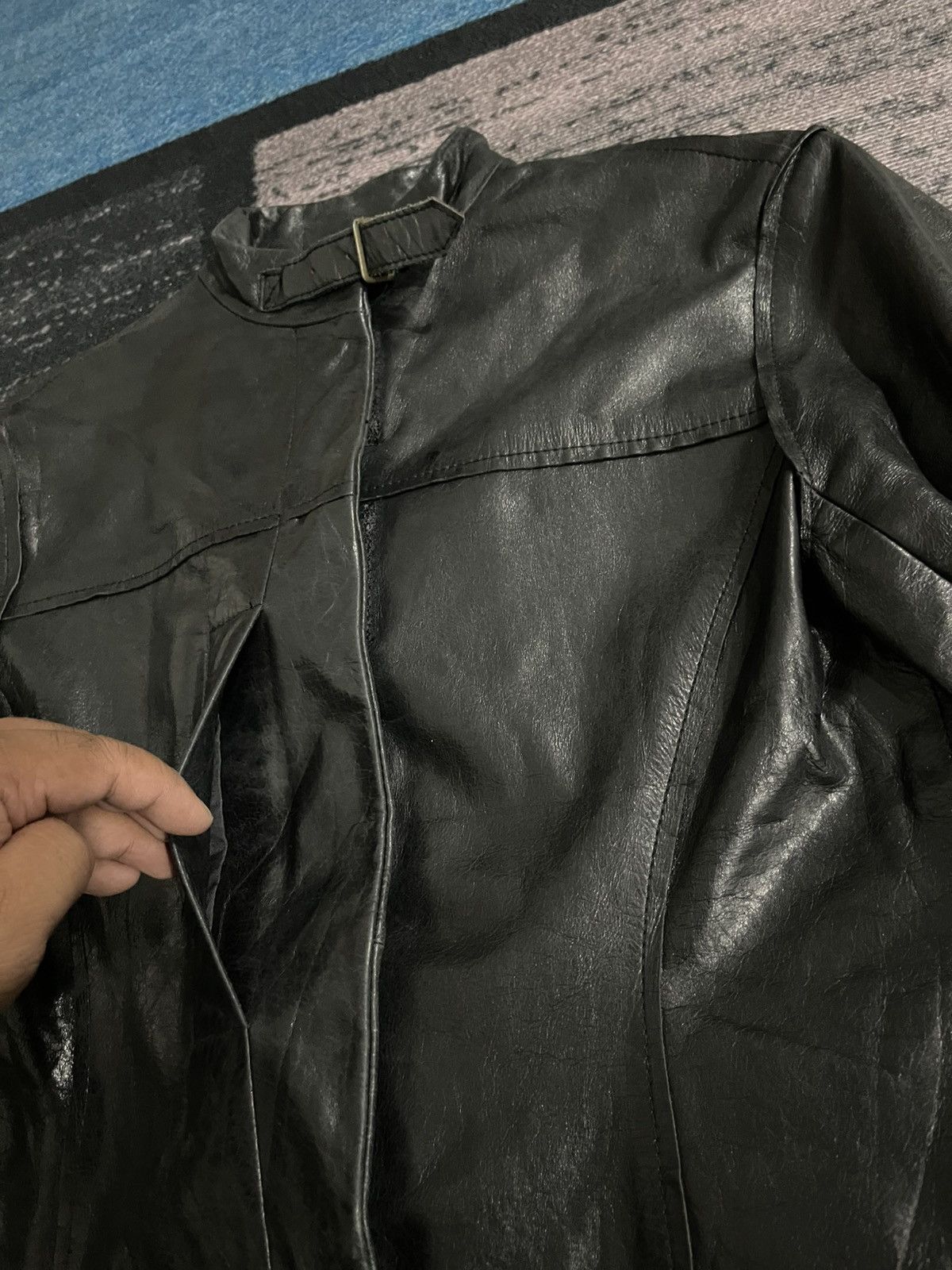 Yohji Yamamoto Vintage WXYZ Workshop Leather Jacket Size XS / US 0-2 / IT 36-38 - 8 Thumbnail