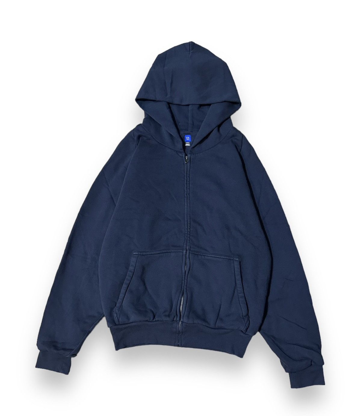 Image of Yeezy Gap Unreleased Zip Sweatshirt Hoodie Yzy Navy in Blue, Men's (Size XS)