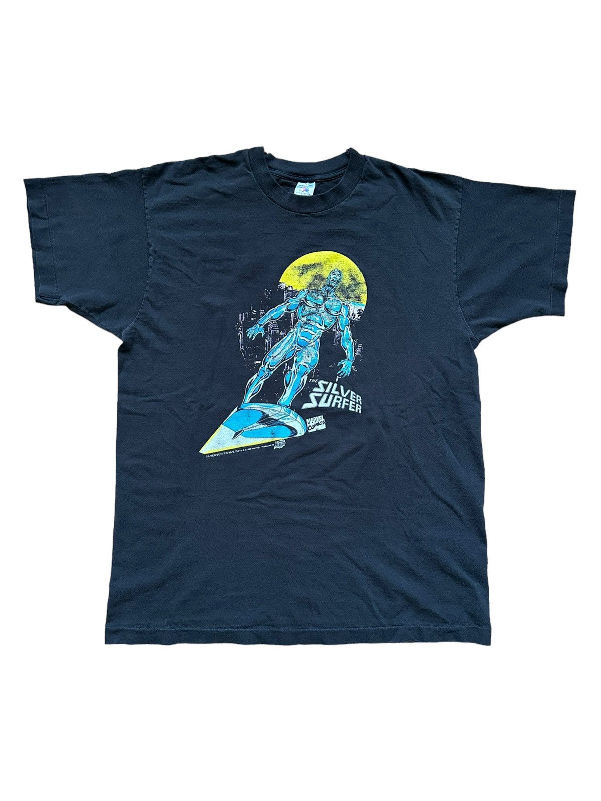image of Marvel Comics 90’S Silver Surfer Tee in Black, Men's (Size XL)