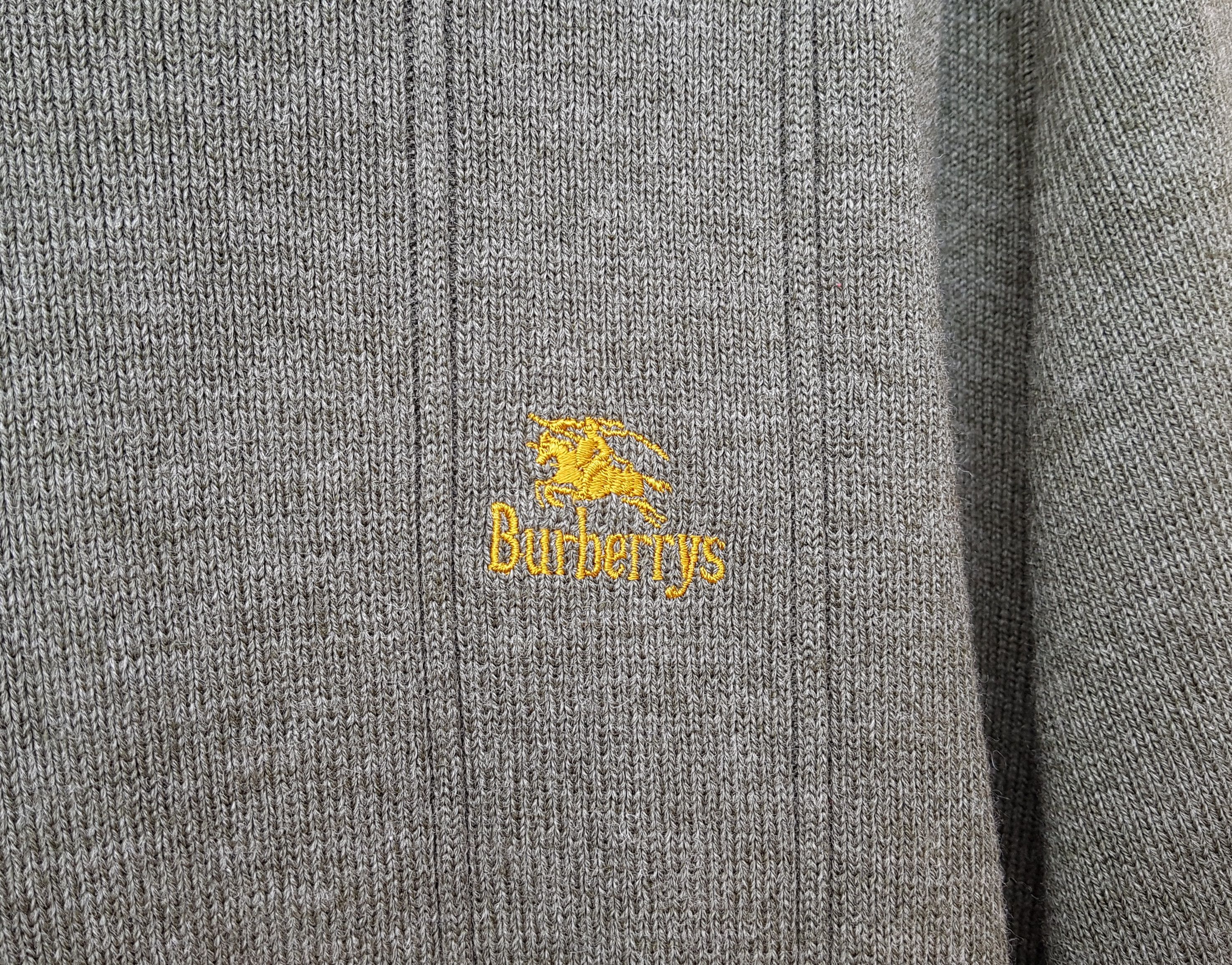 Burberry Burberrys Vintage Sweater made in UK wool & leather patches Size US L / EU 52-54 / 3 - 3 Thumbnail