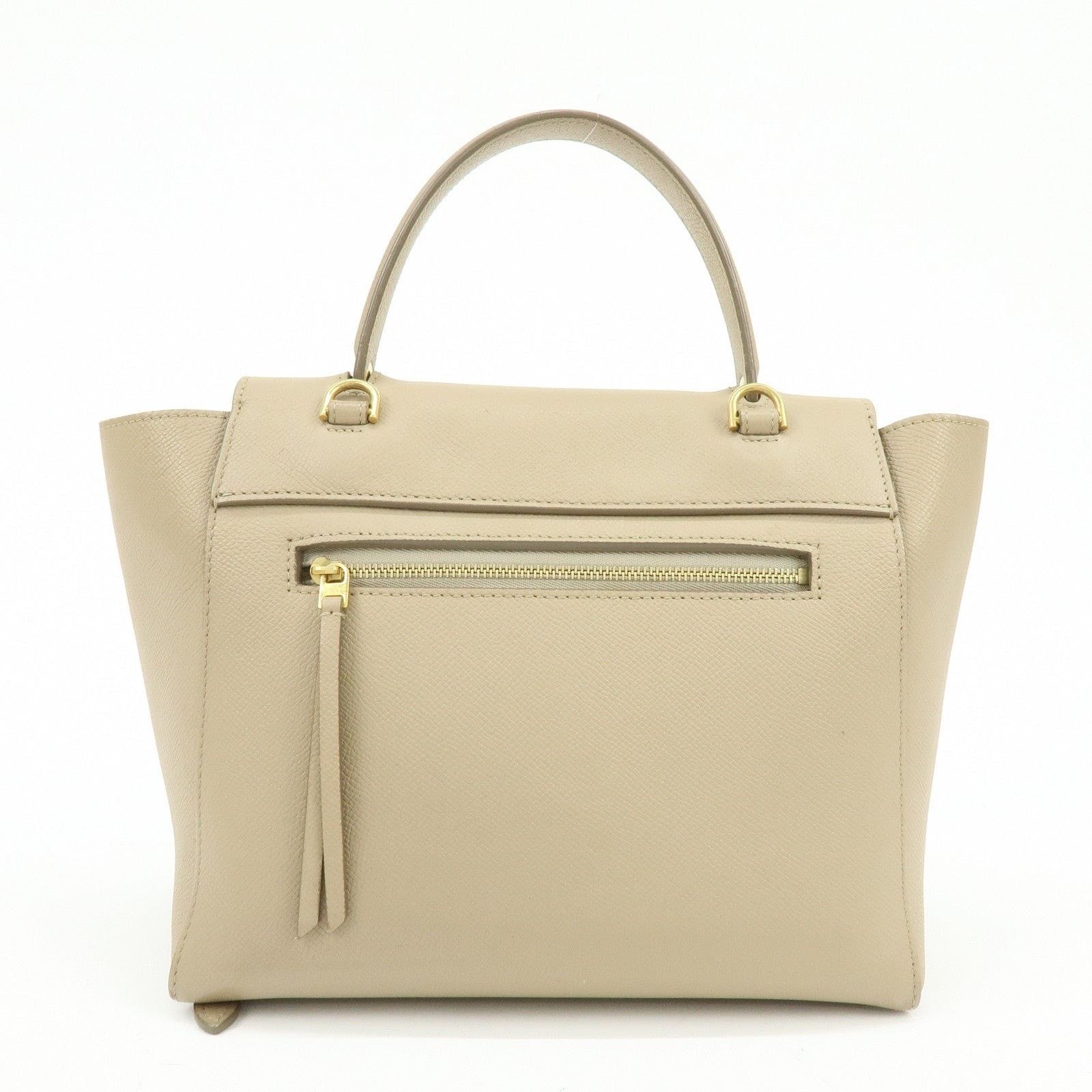 Celine Celine Belt Bag Mini Calfskin Top Handle Beige Size ONE SIZE - 2 Thumbnail