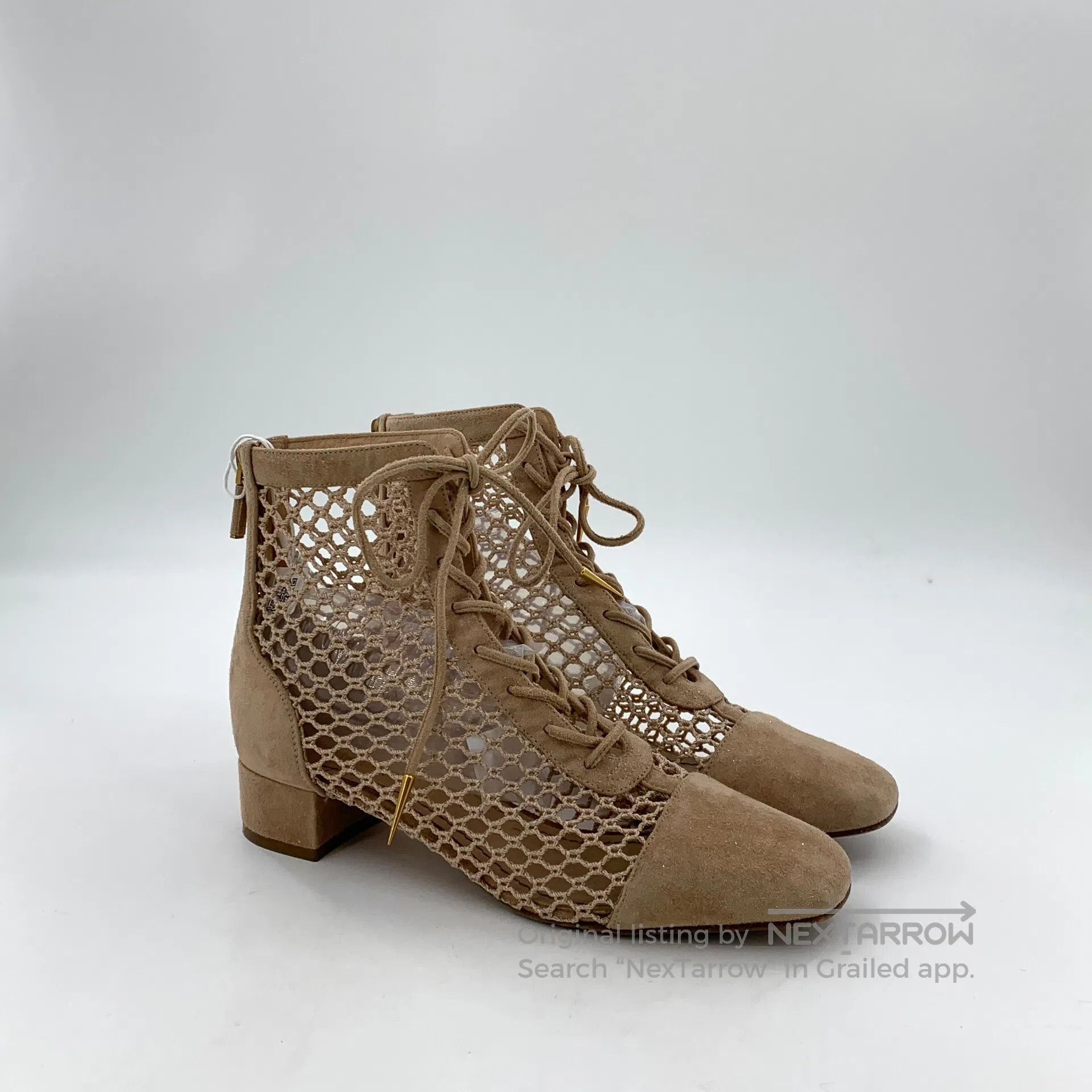 Dior Dior Light brown suede open-toe lace-up casual boots| Size US 5 / IT 35 - 2 Thumbnail