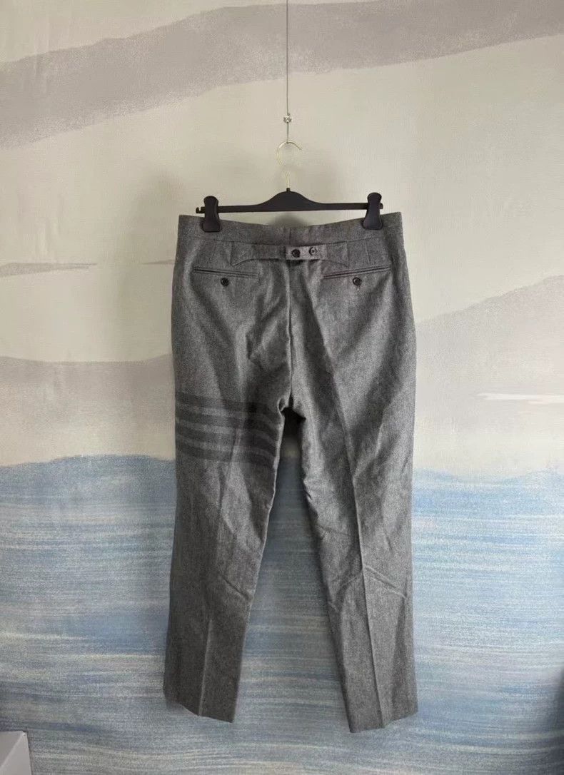 Thom Browne Thom Browne size3 Gray four-barrel wool trousers Size 34R - 3 Thumbnail