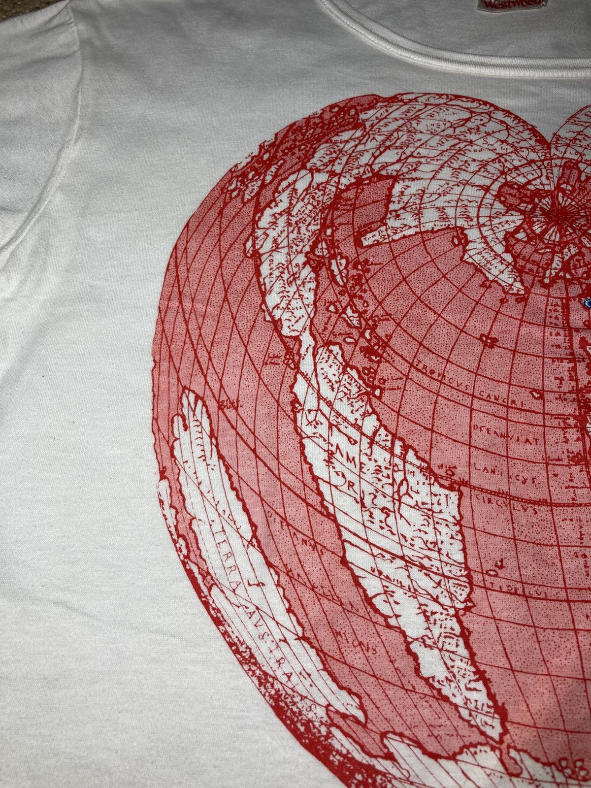 Vivienne Westwood 90s Vivienne Westwood Heart Map Globe Orb 1991 Vintage VW Size US S / EU 44-46 / 1 - 5 Thumbnail