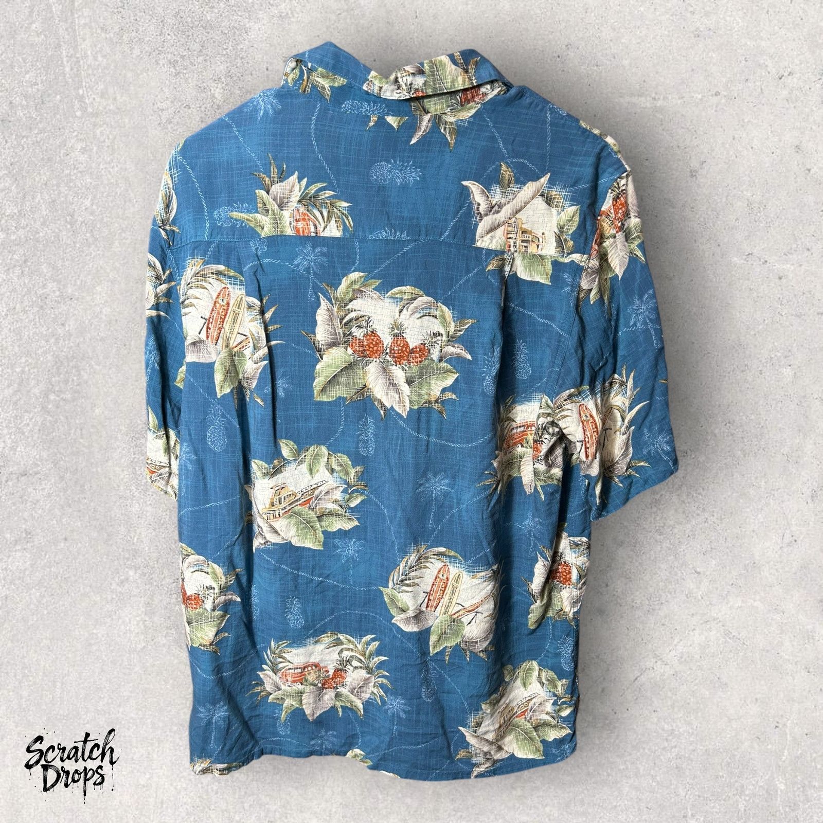 Batik Bay Vintage Batik Bay Shirt Men's Size M Blue Short Sleeve Top Size US M / EU 48-50 / 2 - 2 Thumbnail