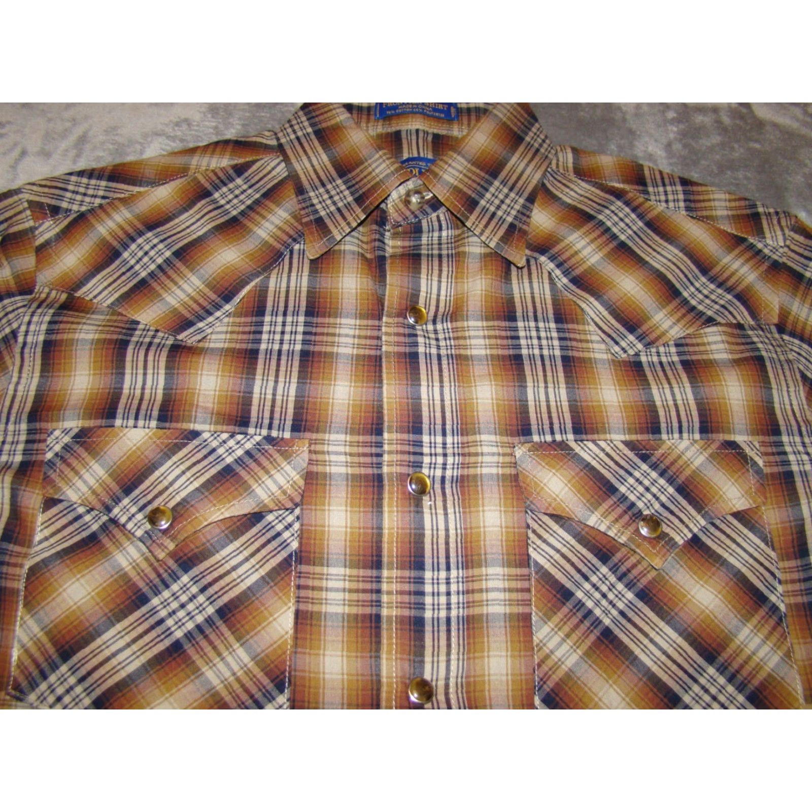 Pendleton Pendleton Frontier Mens Small Brown Plaid Pearl Snap Long Sleeve Western Shirt Size US S / EU 44-46 / 1 - 3 Thumbnail