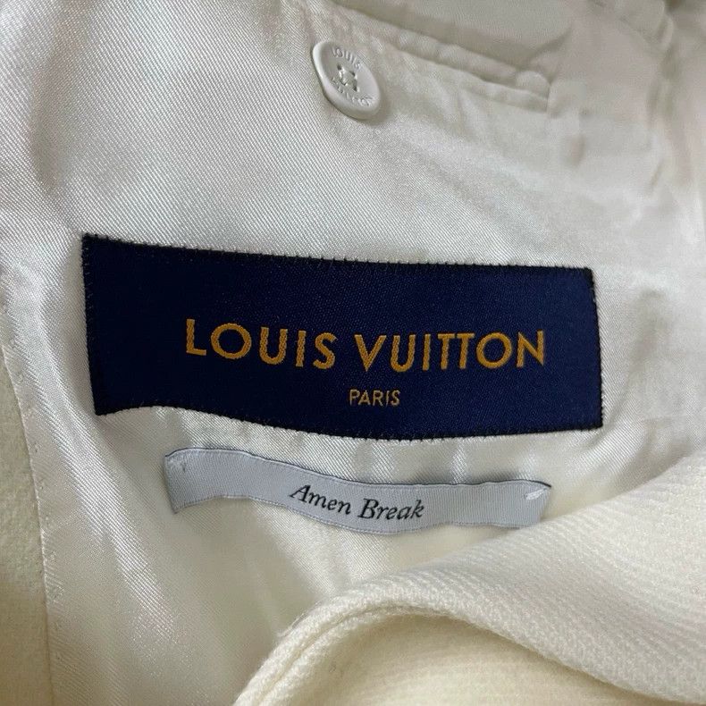 Louis Vuitton Louis Vuitton White solid pin lapel double-breasted design Size US S / EU 44-46 / 1 - 4 Thumbnail