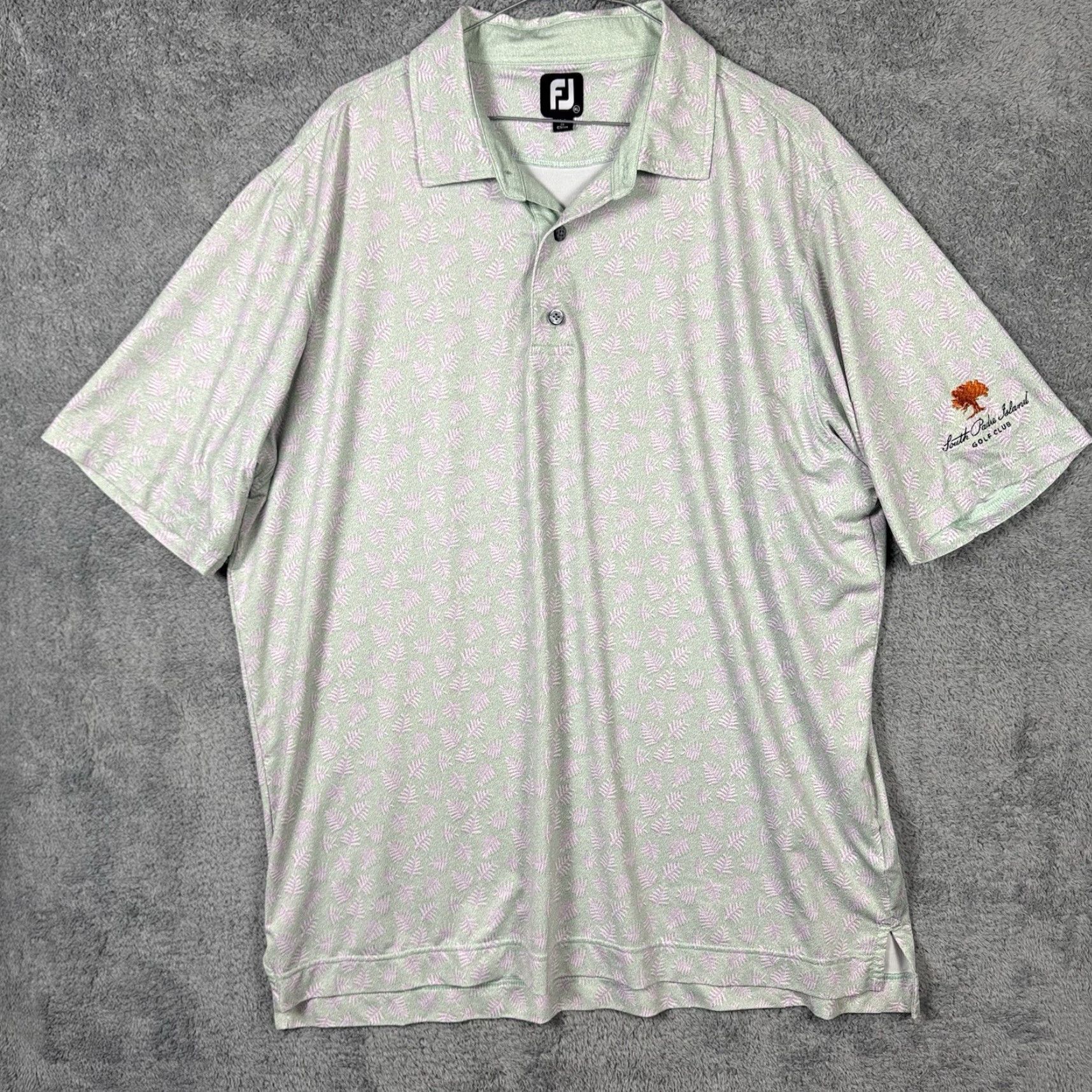 Footjoy FootJoy Polo Shirt Mens XL Golf Floral All Over Print Stretch Wicking Preppy Size US XL / EU 56 / 4 - 4 Thumbnail